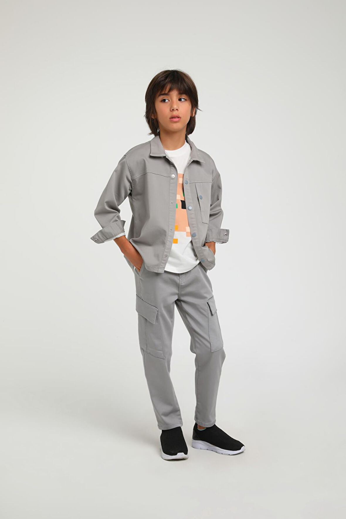 Jack Lions 3'lü Sırt Baskı Detay Erkek Çocuk Ceketli Takım