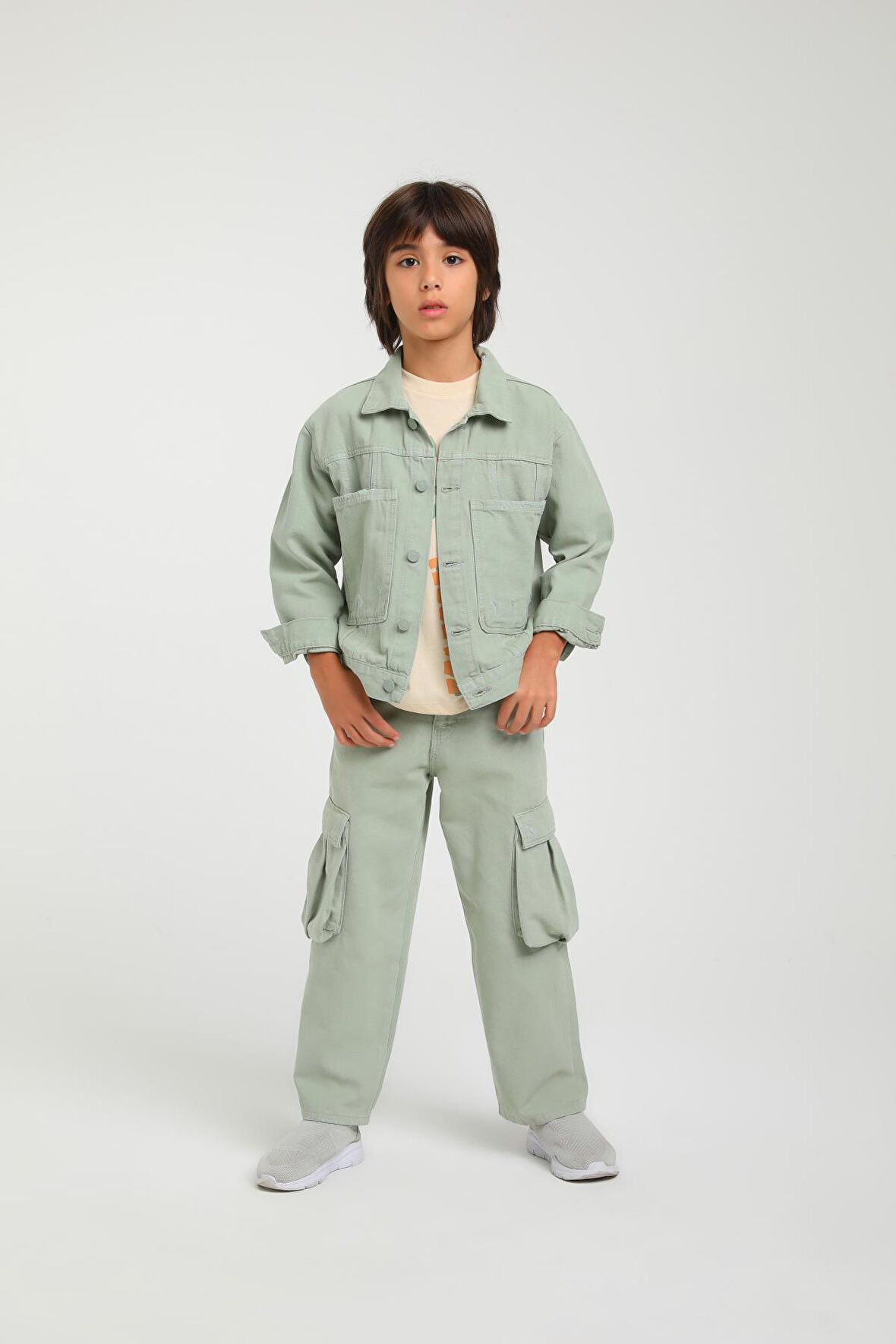 Jack Lions 3'lü Kargo Cep Pantolon ve Ceket Erkek Çocuk Takım