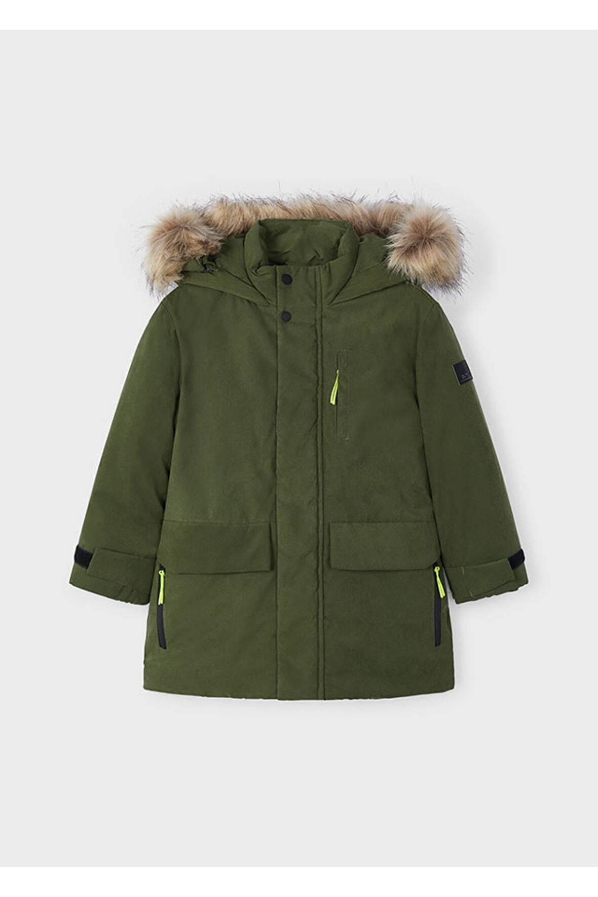 Mayoral Yakası Kürklü Erkek Çocuk Parka_mnvs4468