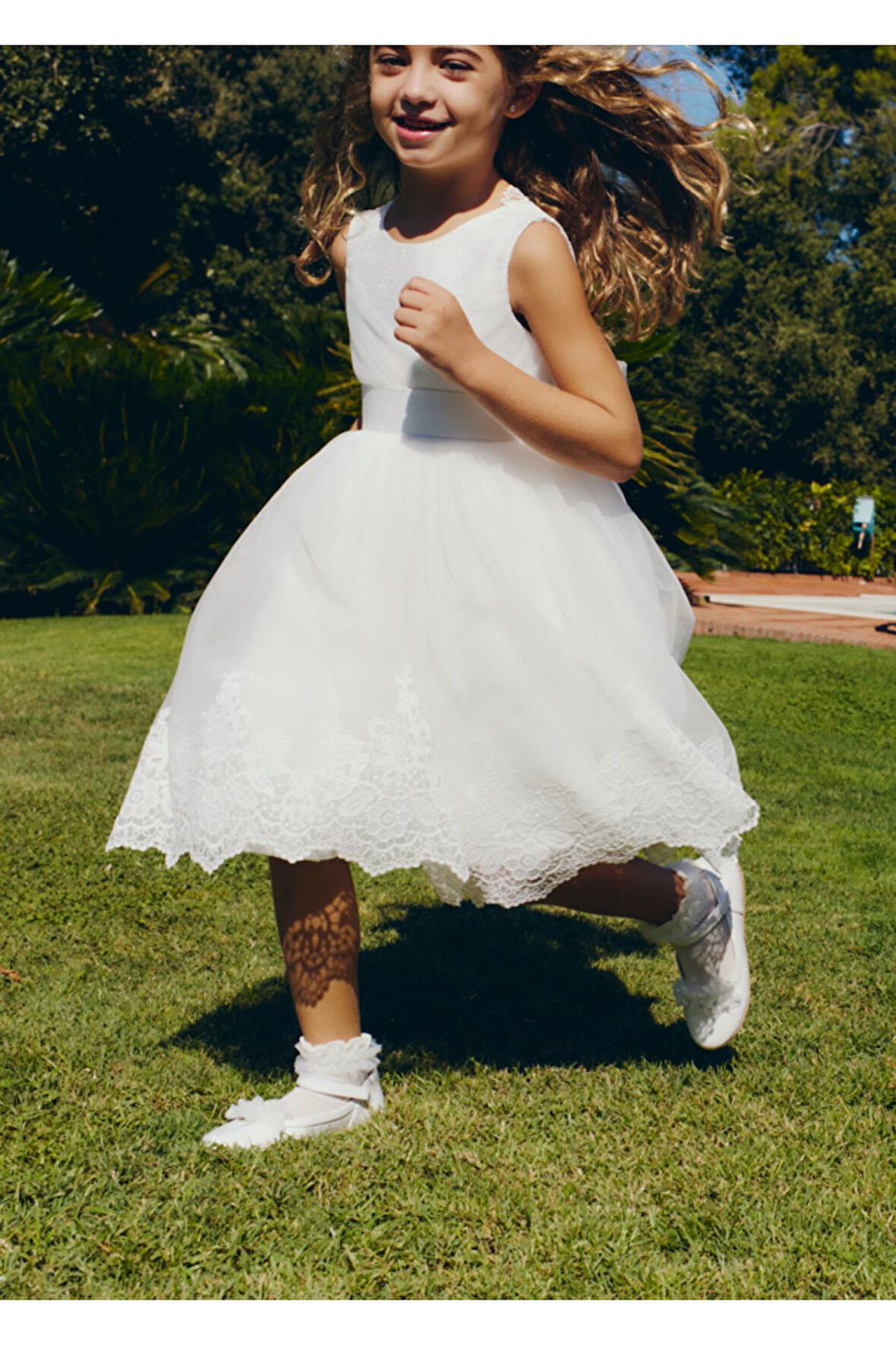 Mayoral Abel&Lula Dantel İşlemeli Kız Çocuk Elbise_mnvs5033