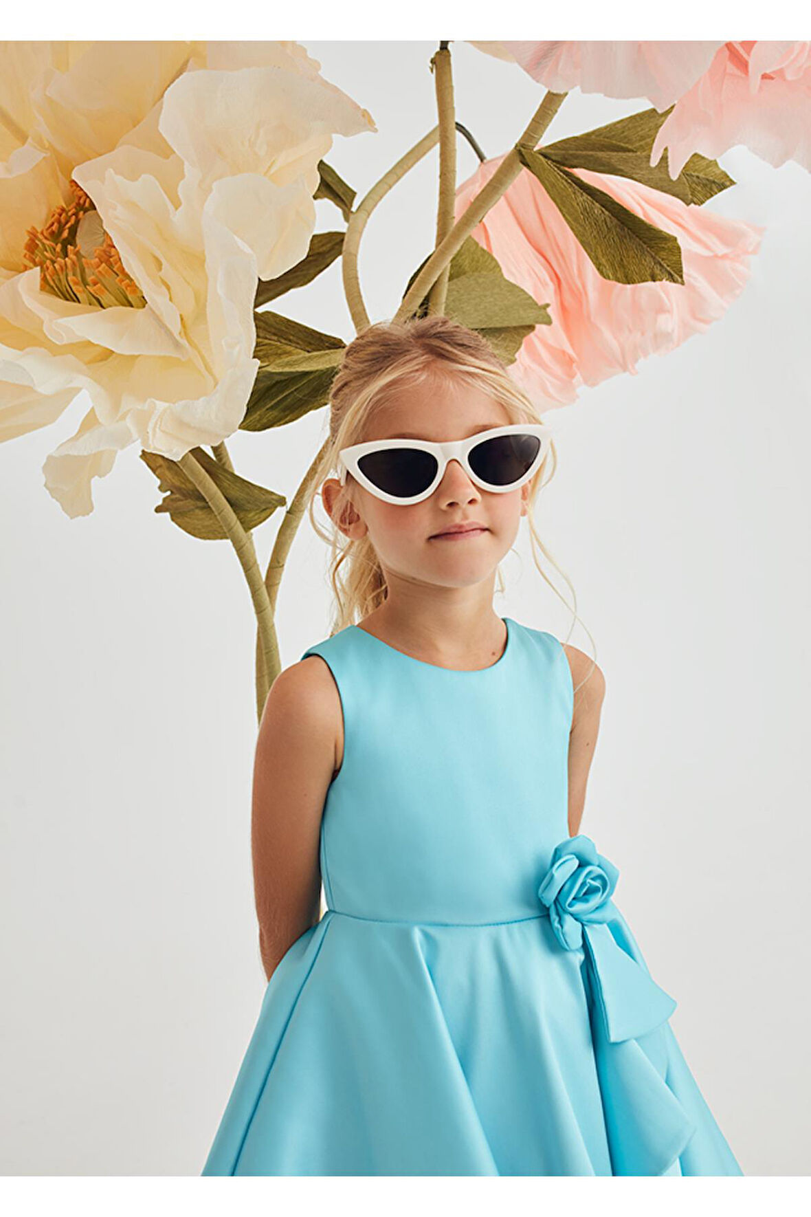 Mayoral Abel&Lula Çiçek Detaylı  Kız Çocuk Elbise_mnvs5070