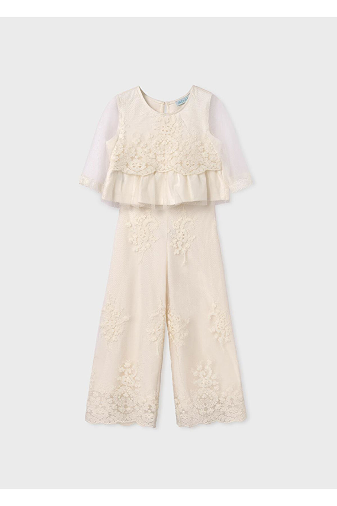 Mayoral Abel&Lula Dantel İşlemeli Pantolonlu Kız Çocuk Takım