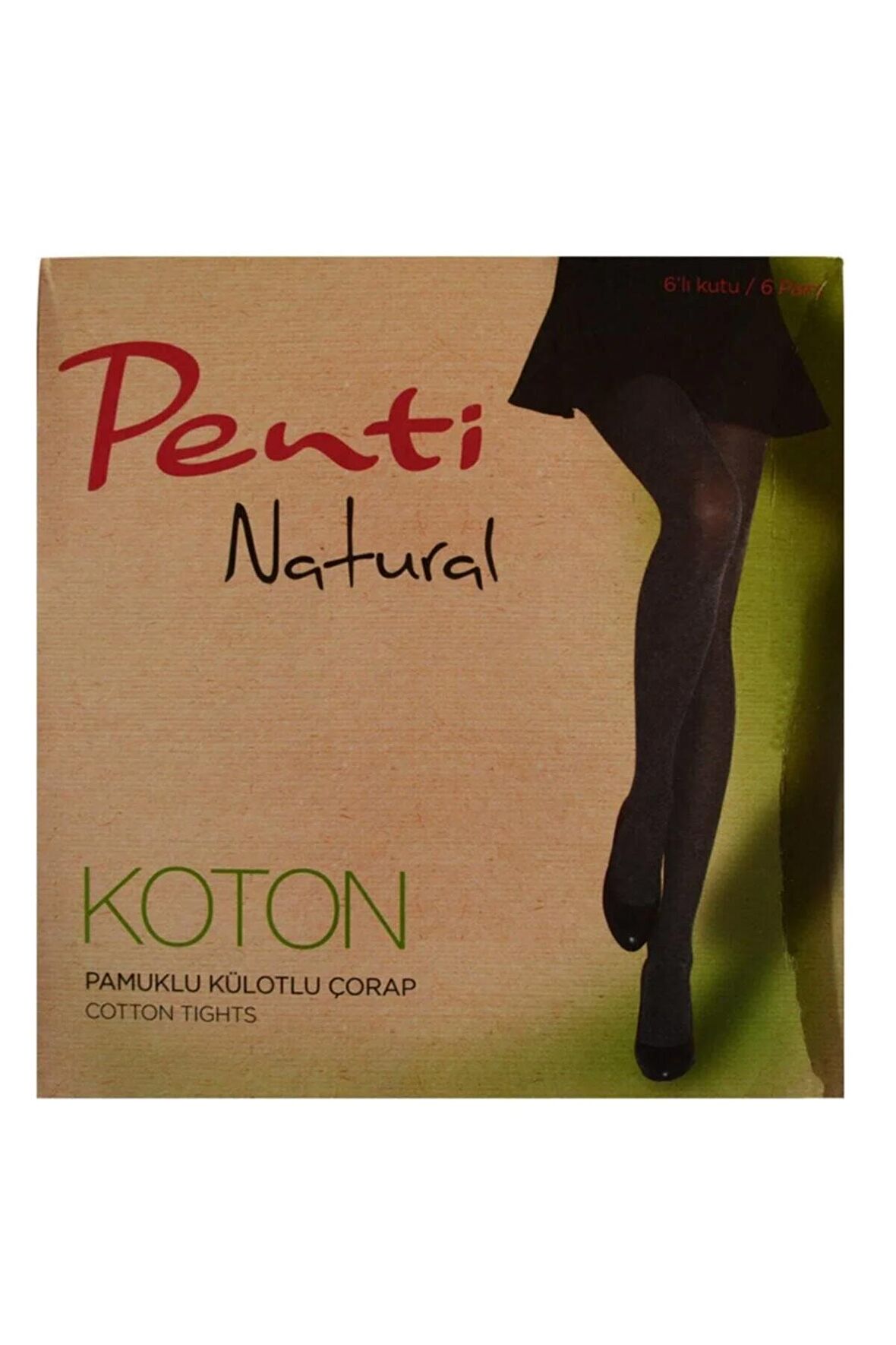3 Lü Paket Doğal Naturel Koton Pamuklu Külotlu Çorap