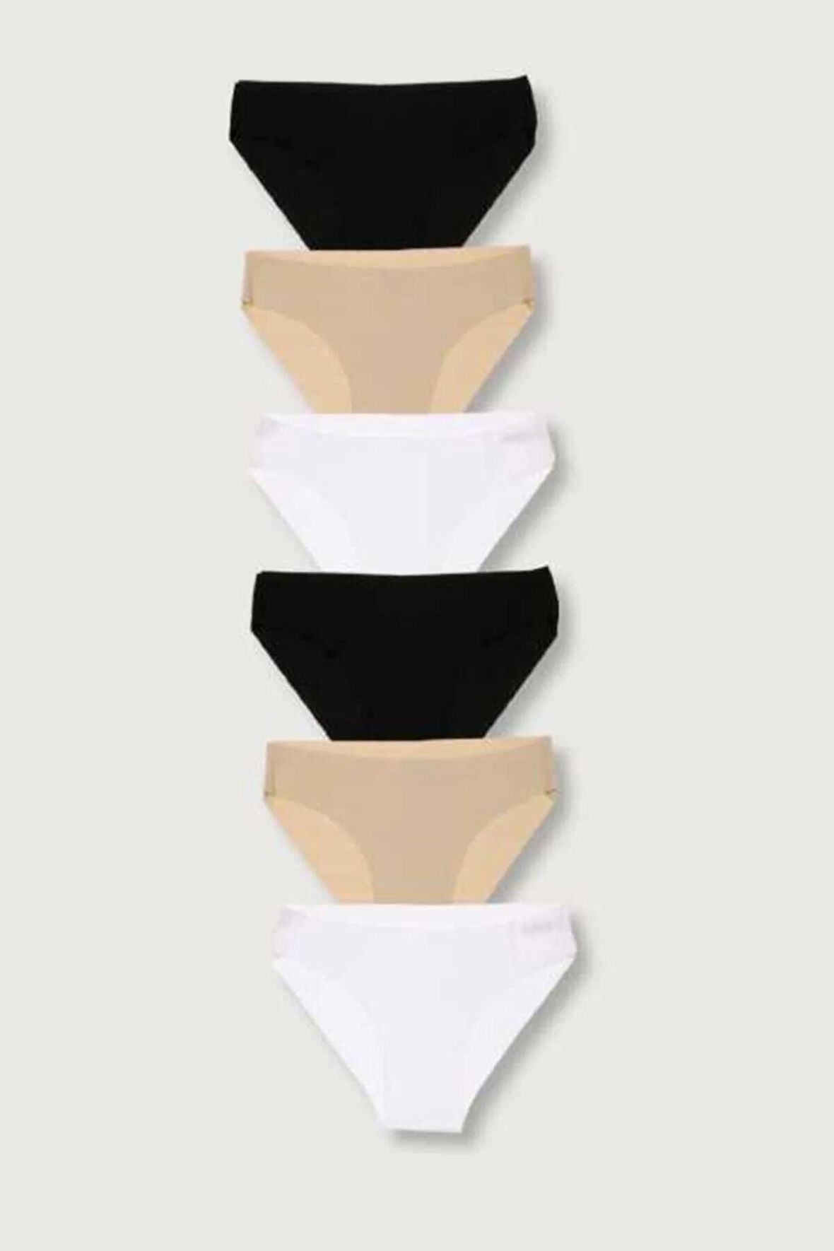 Kadın Karma Renk Lazer Dikişsiz Seamless 6 Lı Külot