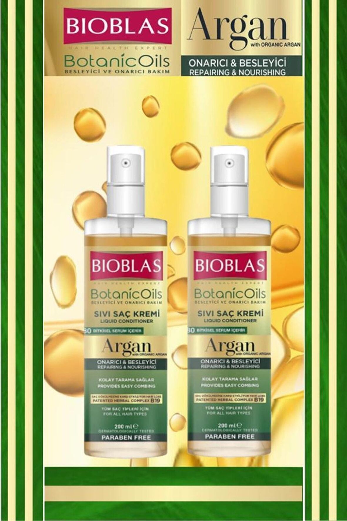 Botanic Oils Argan Yağlı Sıvı Saç Kremi 200 Ml X 2 Adet