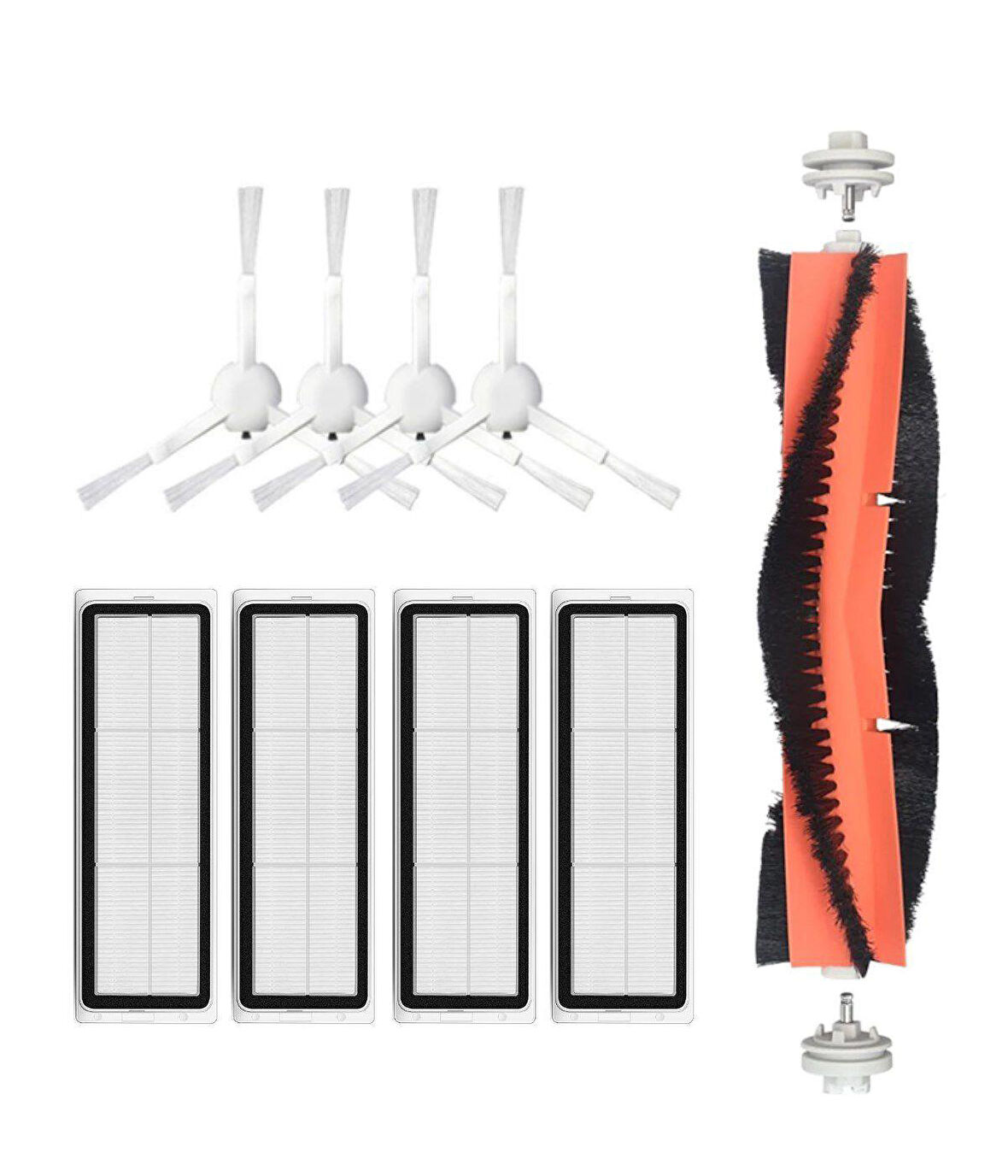 Xiaomi 1c Vacuum Mop (STYTJ01ZHM) Uyumlu Yedek Mopsuz Fırça Hepa Filtre Mop Seti-9 Parça
