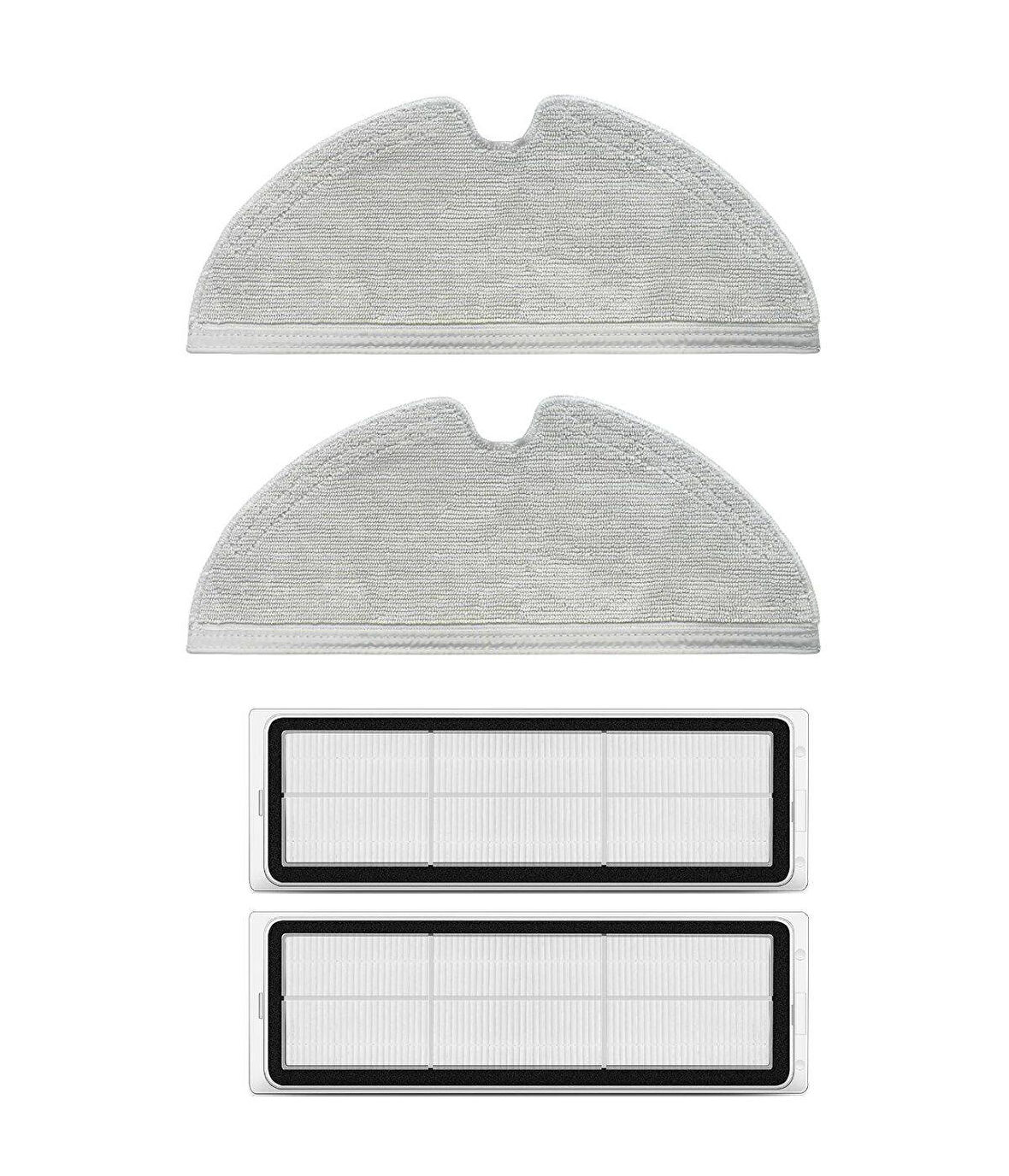 Xiaomi Vacuum Mop 2 Uyumlu Yedek Mop ve Hepa Filtre-4 Parça