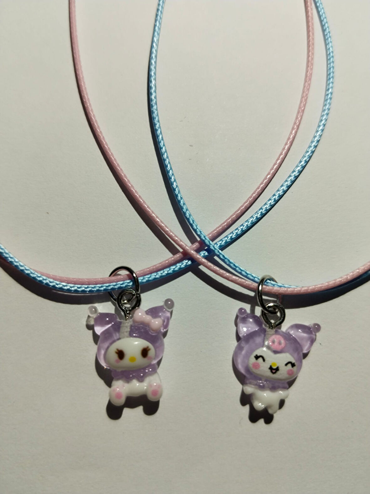Sevimli Sanrio Kawai Mor Kuromi BF Best Friend Arkadaşlık Bileklik Seti Aksesuar