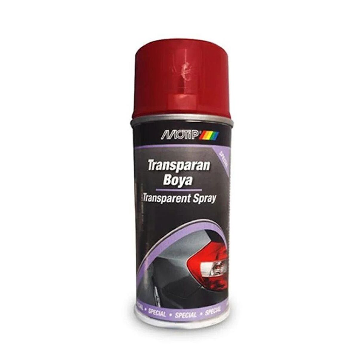 Motip Transparan Sprey Boya KIRMIZI 400 ml - Stop Boyası