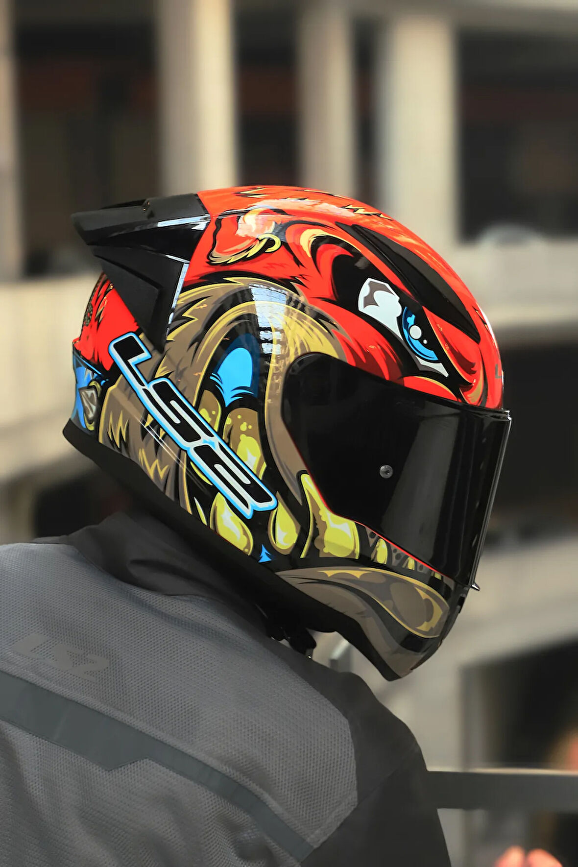LS2 RAPID 2 RACE SPOX KIRMIZI-GRİ KASK