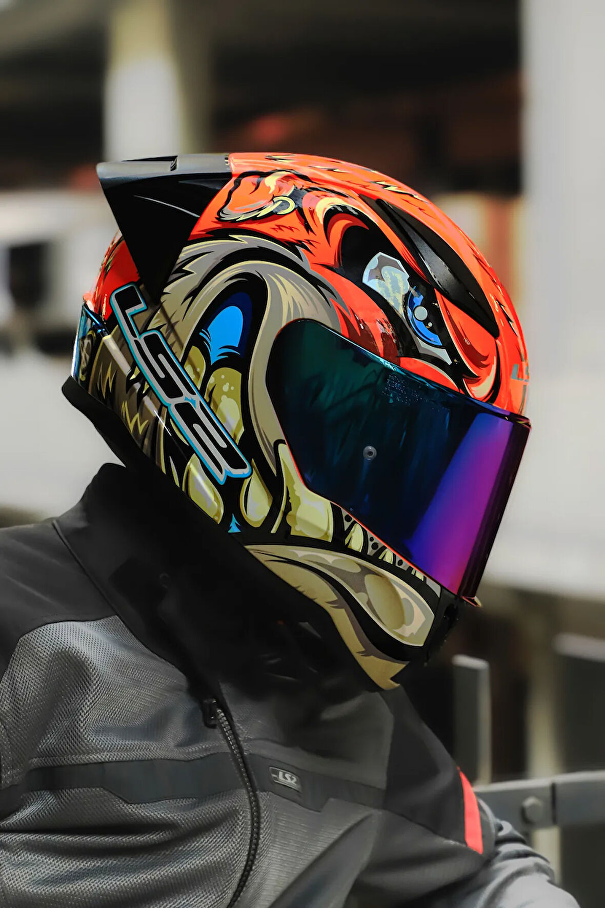 LS2 RAPID 2 RACE SPOX KIRMIZI-GRİ KASK