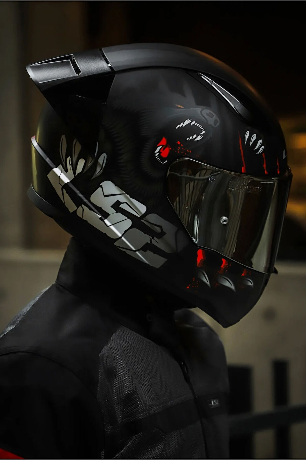 LS2 RAPID 2 RACE CLAWN MAT SİYAH-GRİ-KIRMIZI KASK