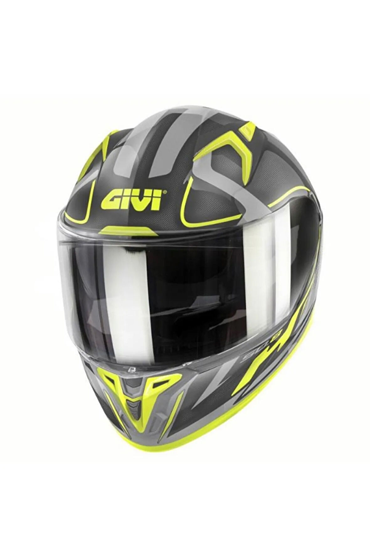 50.8 Racer Mat Siyah - Titanium Sarı Kask