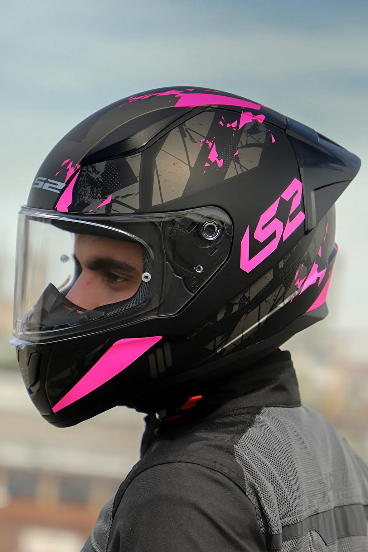 Rapıd 2 Race Palımnesıs Mat Siyah-Pembe Kask