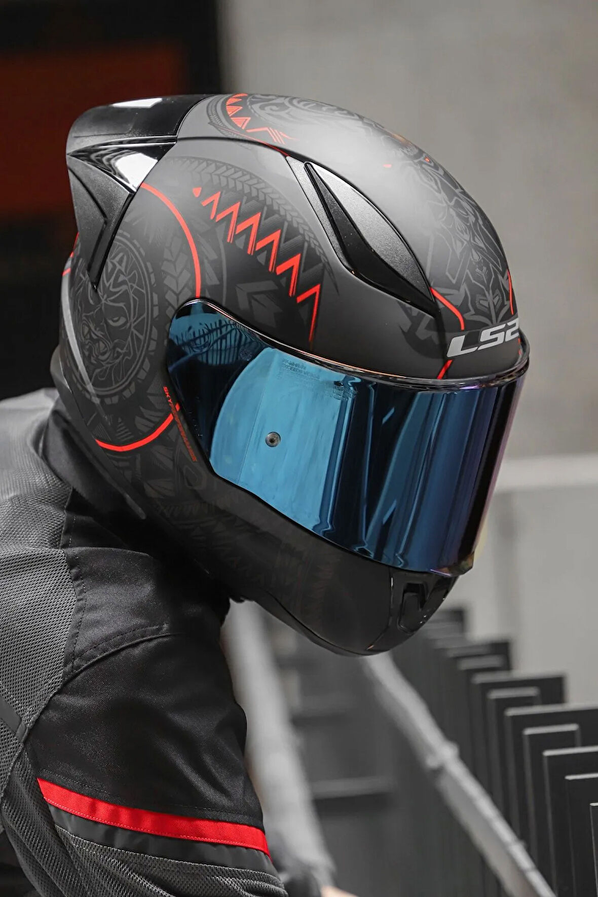 Rapid 2 Race Takaroa Mat Si?yah-kirmizi Kask