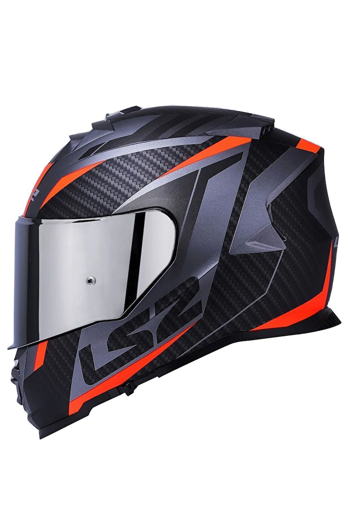 Storm 2 Racer Mat Tıtanıum-turuncu Kask