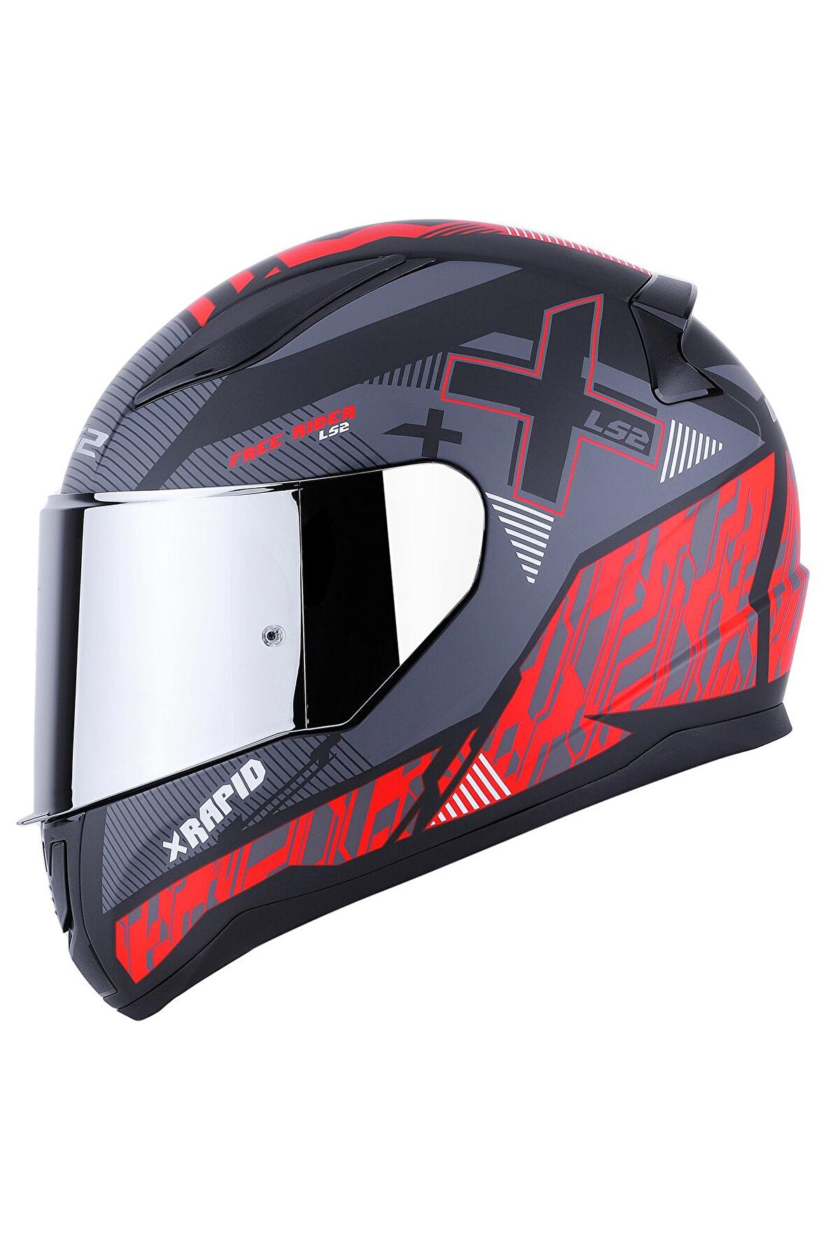 Rapıd Xtreet Mat Siyah-kırmızı Kask