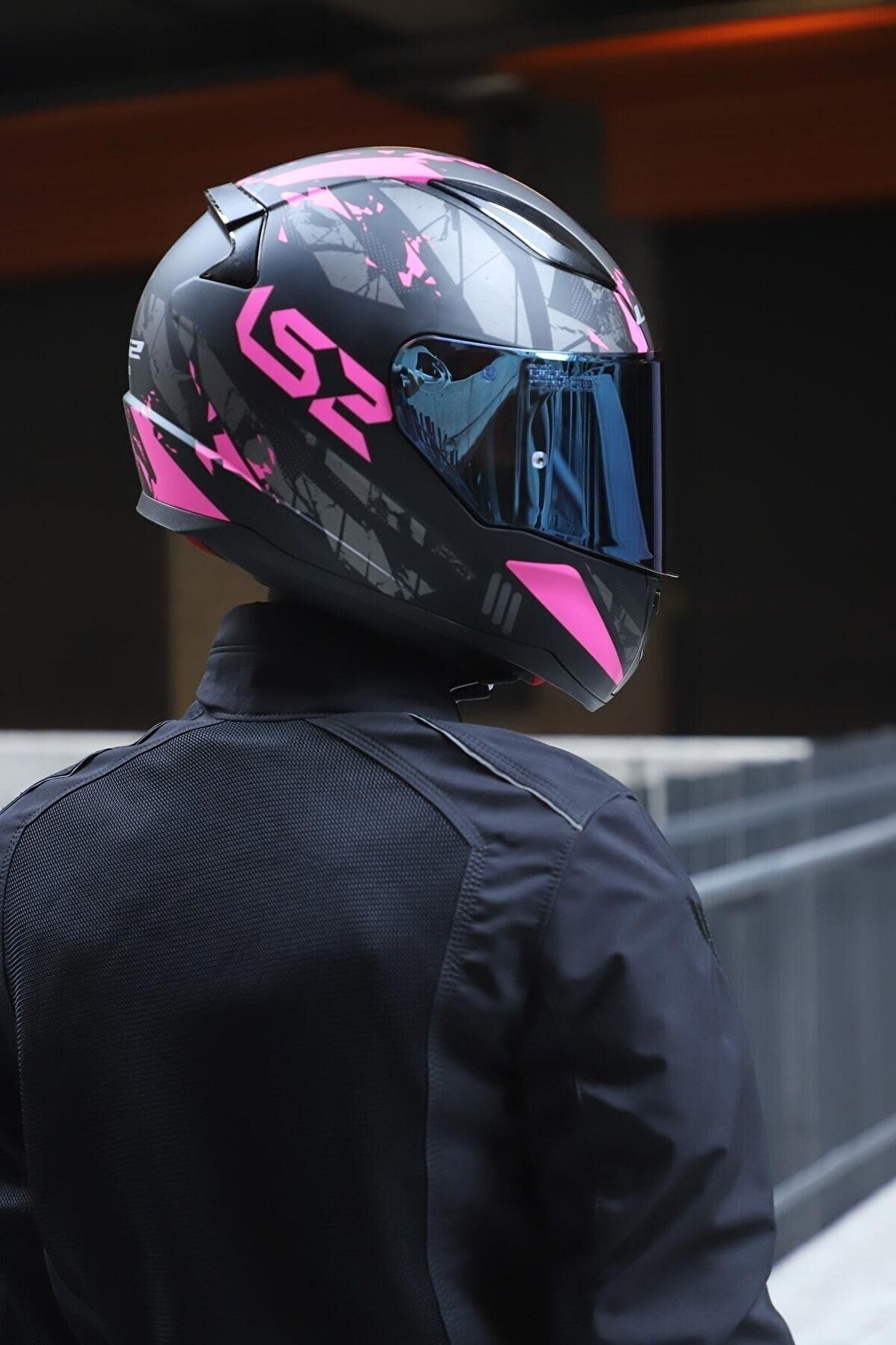 RAPID PALIMNESIS MAT SİYAH-PEMBE KASK