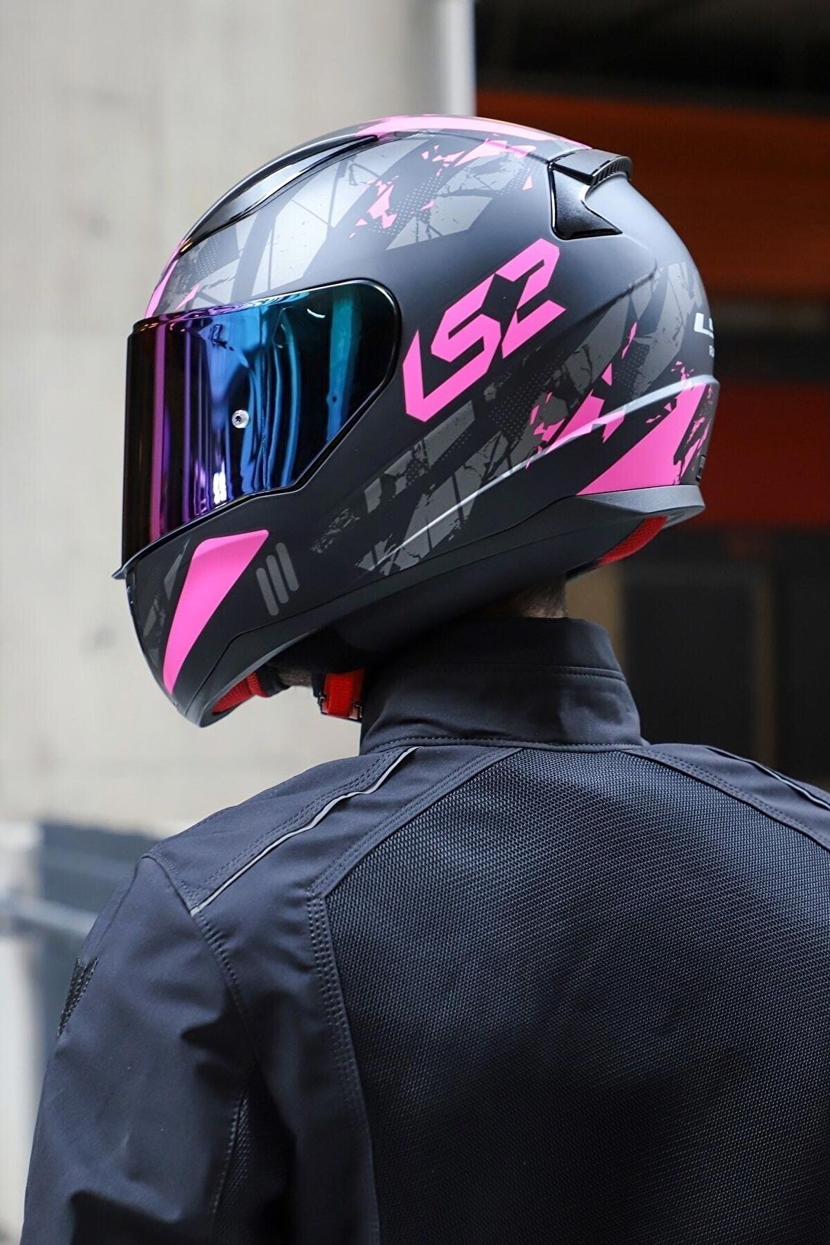 RAPID PALIMNESIS MAT SİYAH-PEMBE KASK