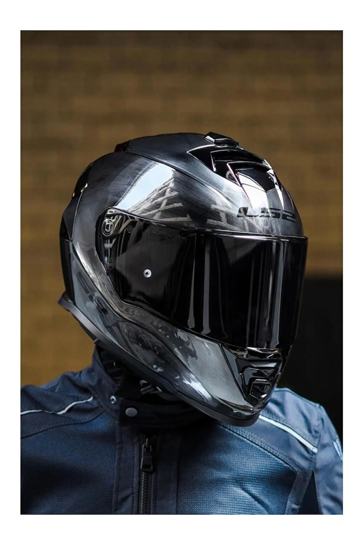 Storm 2 Jeans Siyah Vizörlü Kask