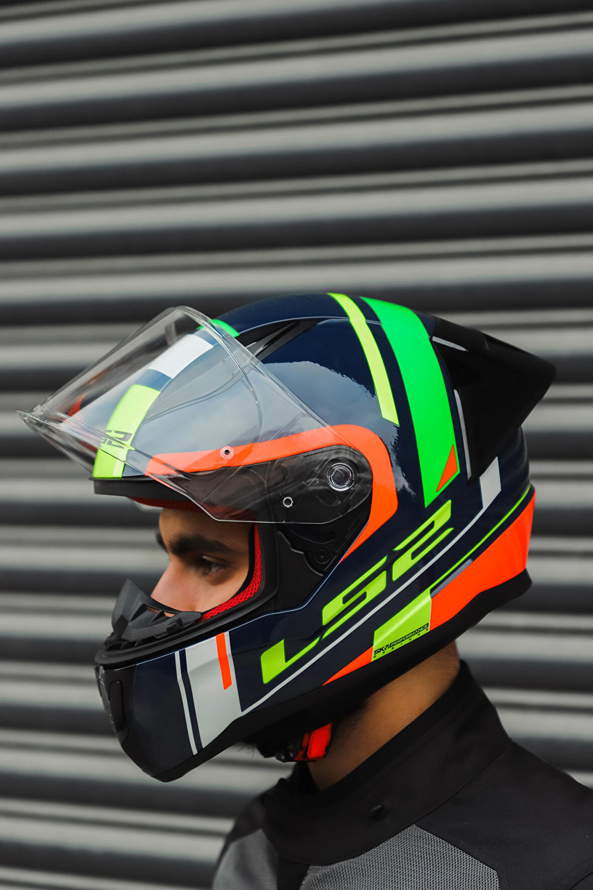 RAPID RACE CHOS MAVİ NEON TURUNCU KASK