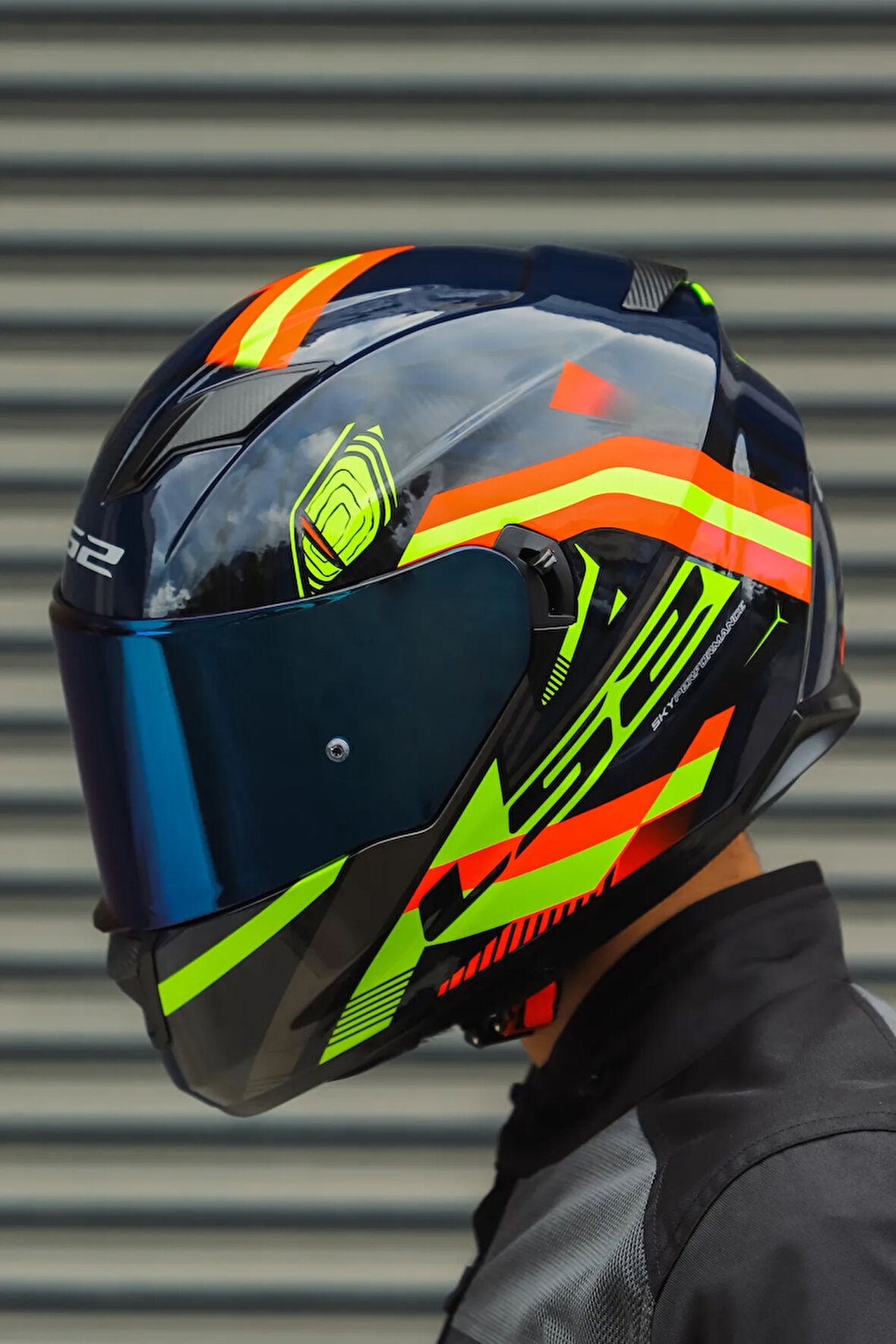 STREAM EVO REFLEX MAVİ TURUNCU KASK