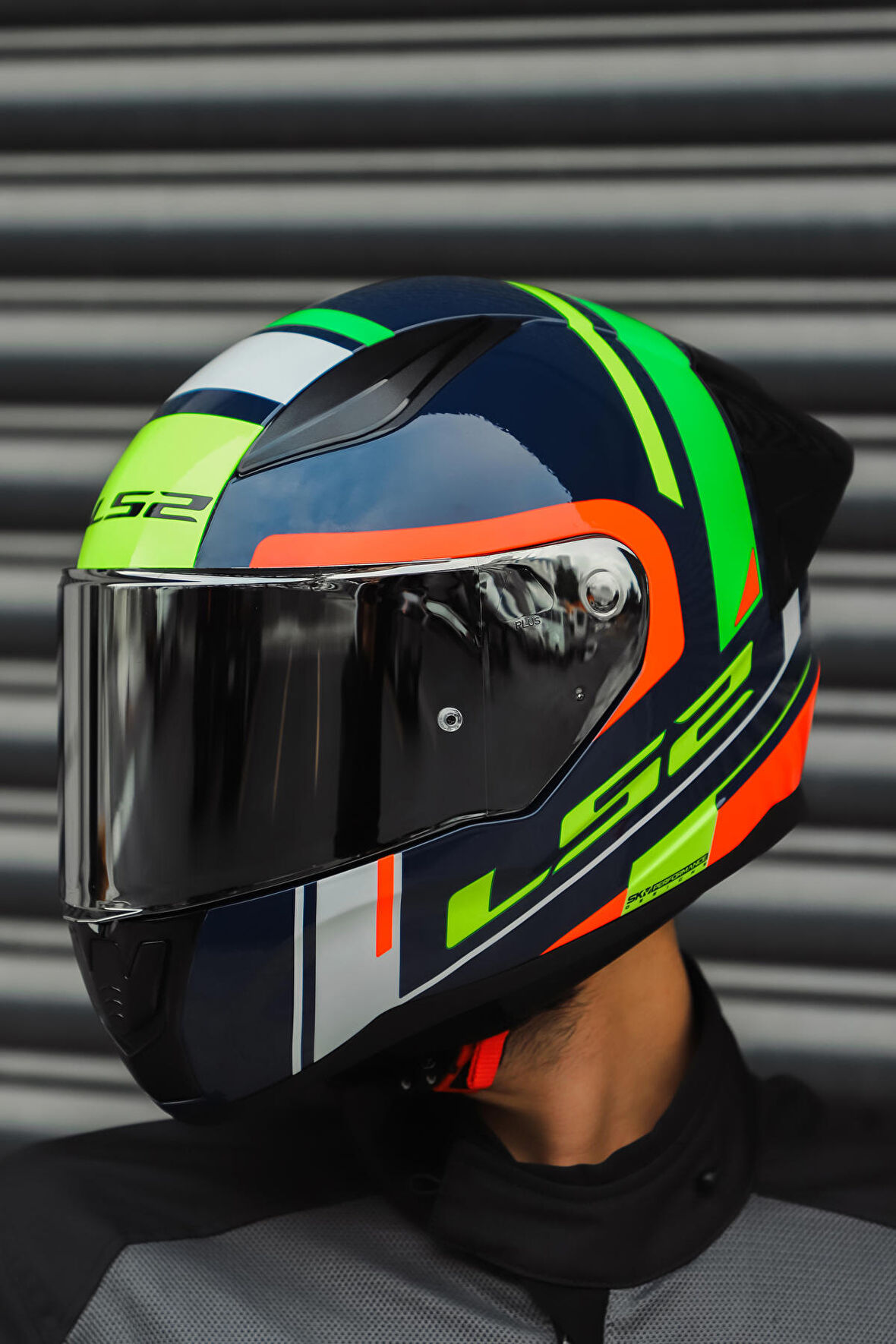 RAPID RACE CHOS MAVİ NEON TURUNCU KASK