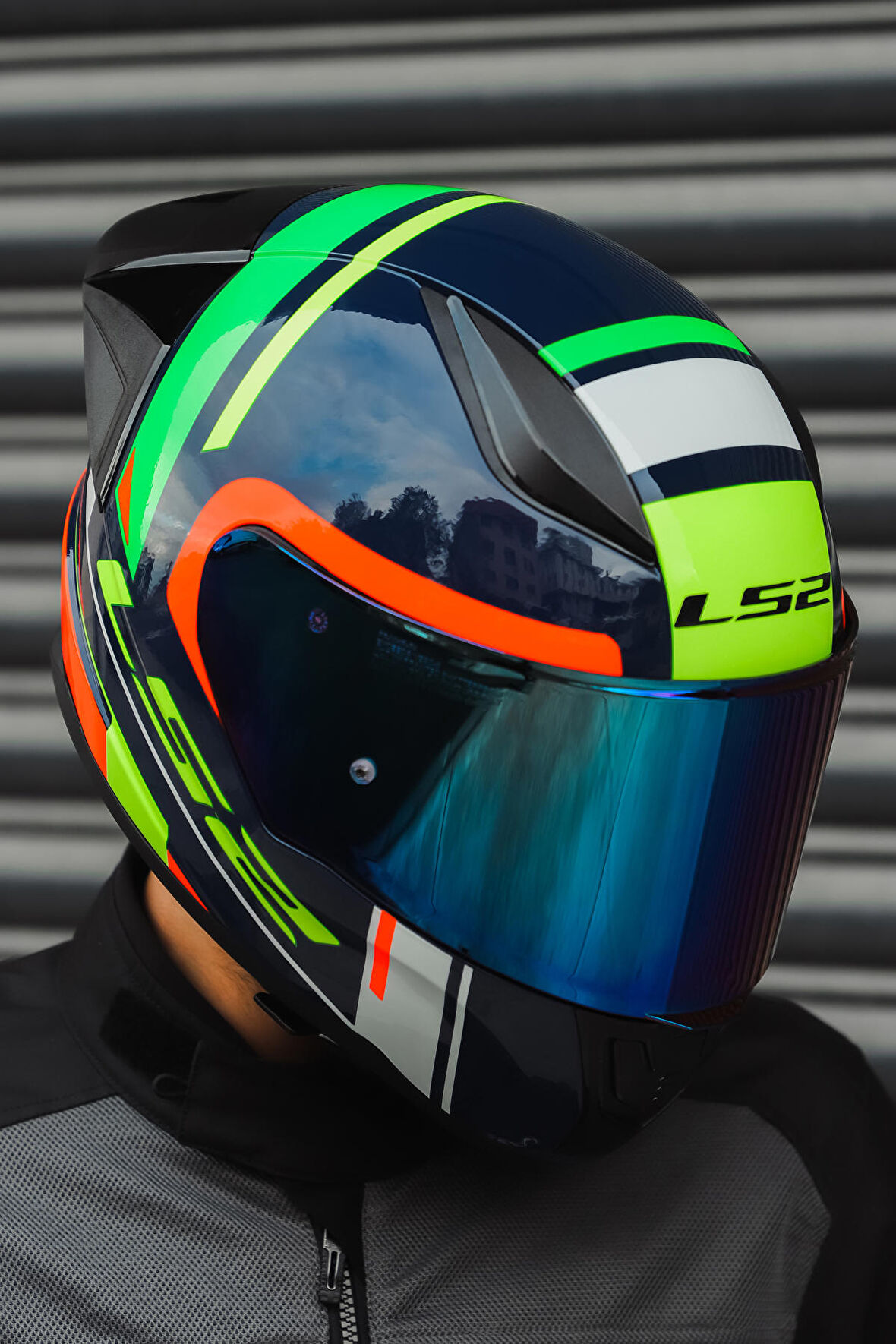 RAPID RACE CHOS MAVİ NEON TURUNCU KASK