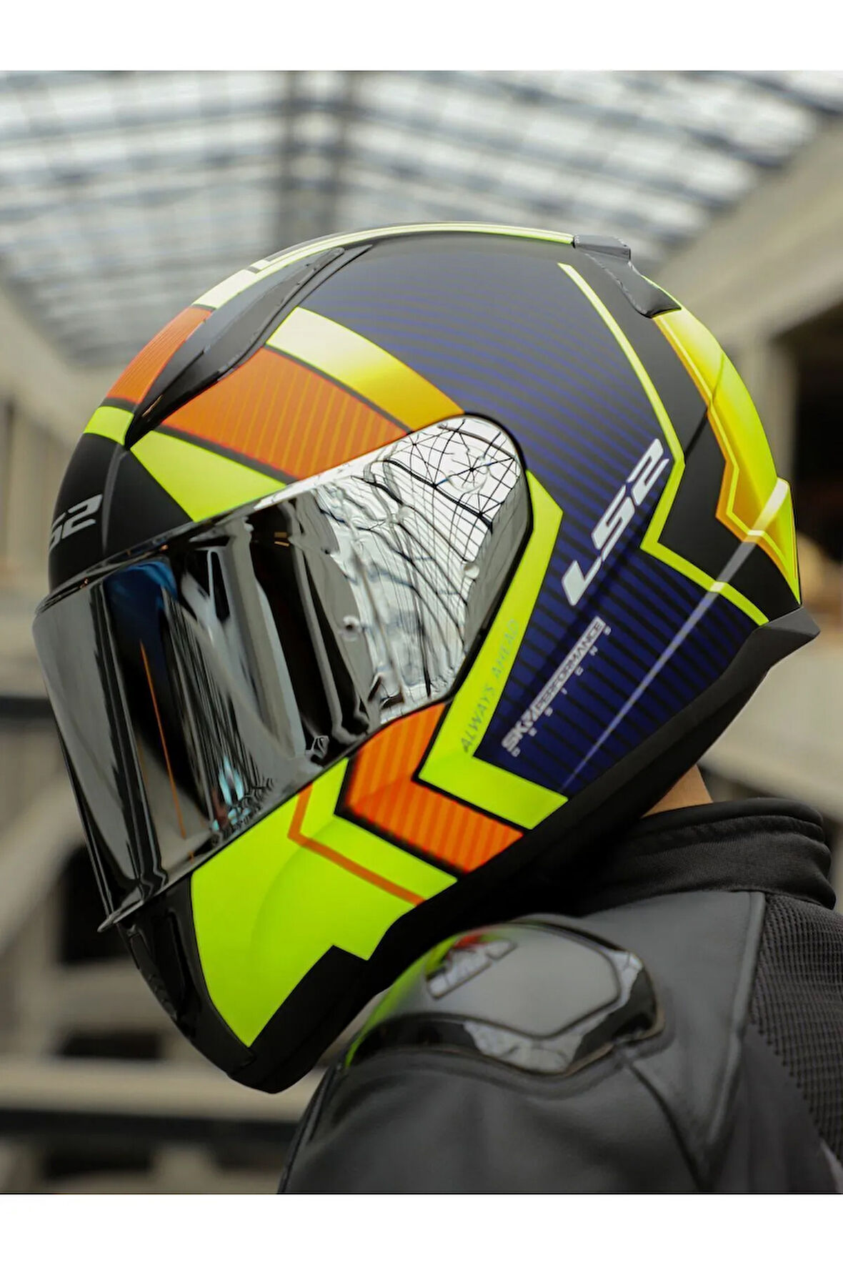 RAPID 2 EXTRA MAT NEON SARI-NAVY MAVİ KASK