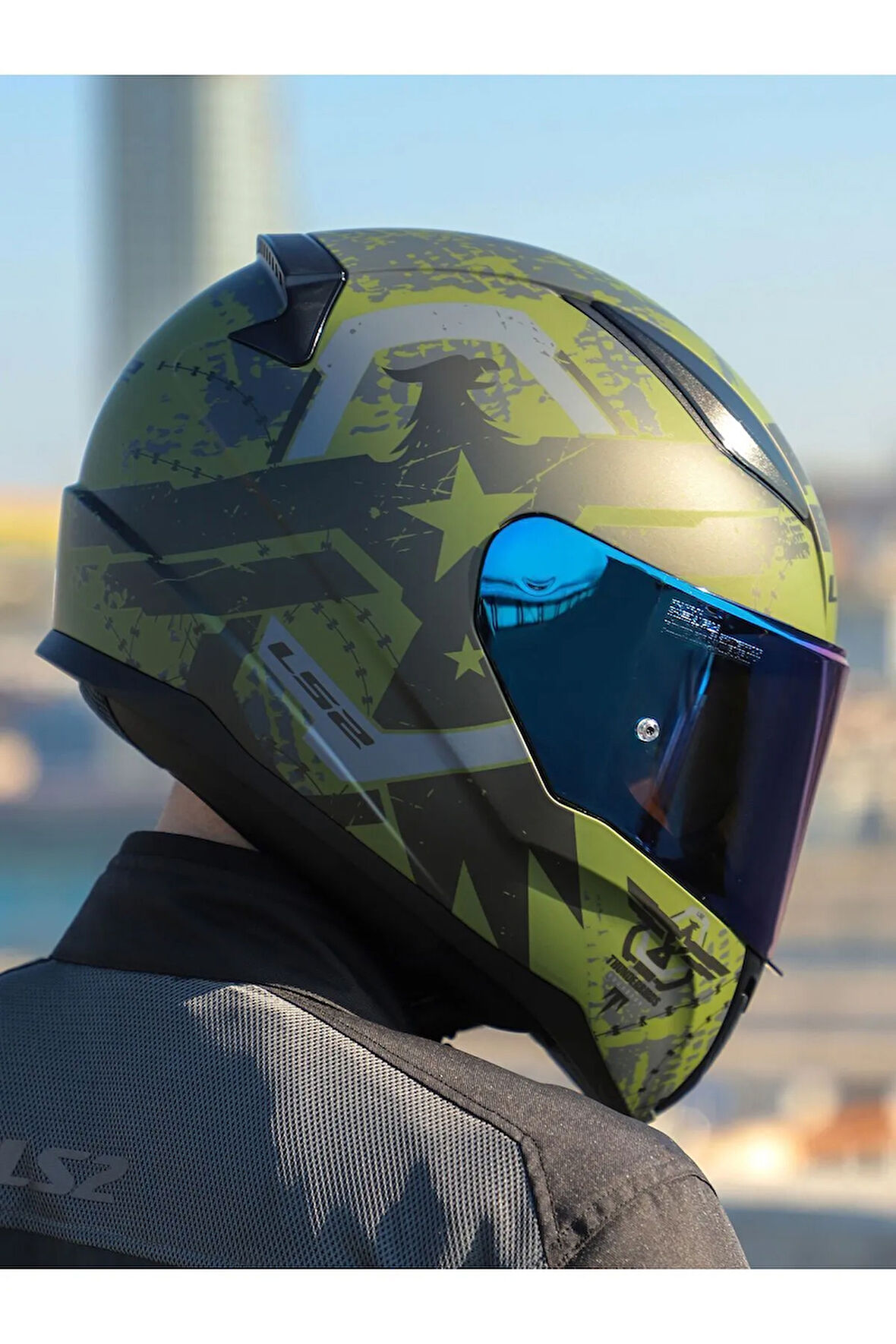 RAPID 2 THUNDER BIRDS MAT YEŞİL-SİYAH-GRİ KASK