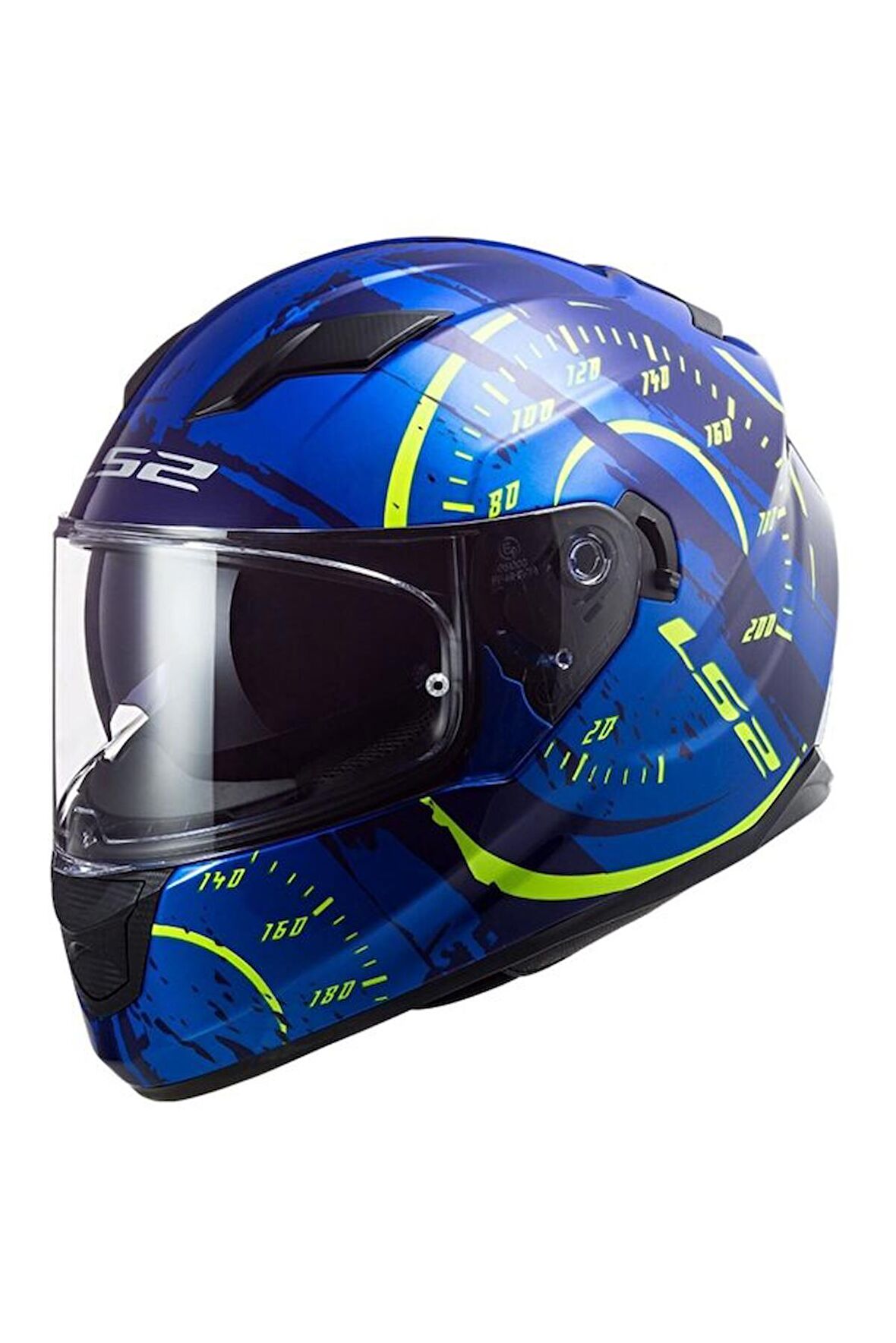 LS2 STREAM EVO TACHO MAVİ-NEON SARI KASK
