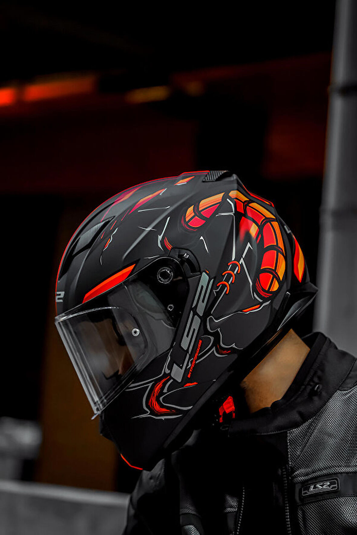 LS2 STREAM EVO ZUKO MAT SİYAH-TURUNCU KASK