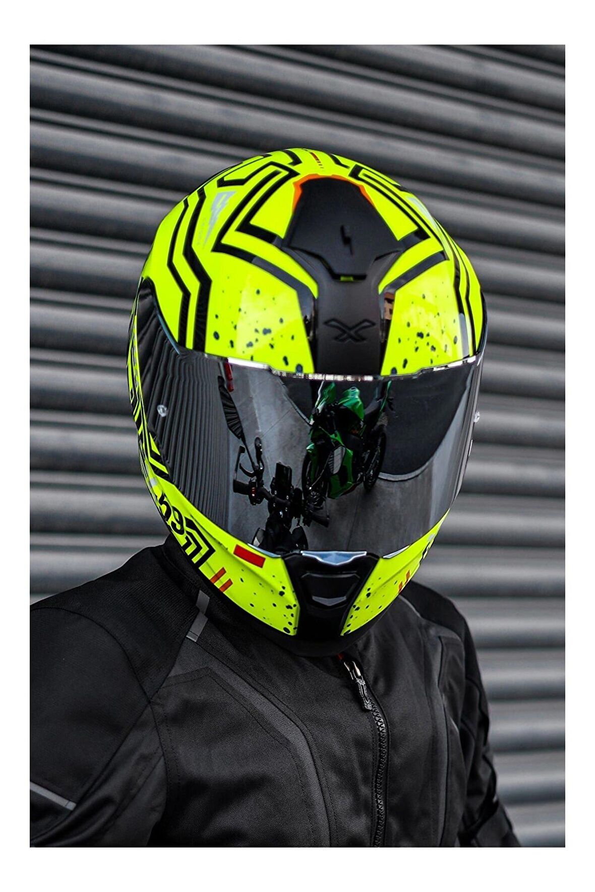 NEXX SX.100 ENIGMA NEON SARI-SİYAH KASK