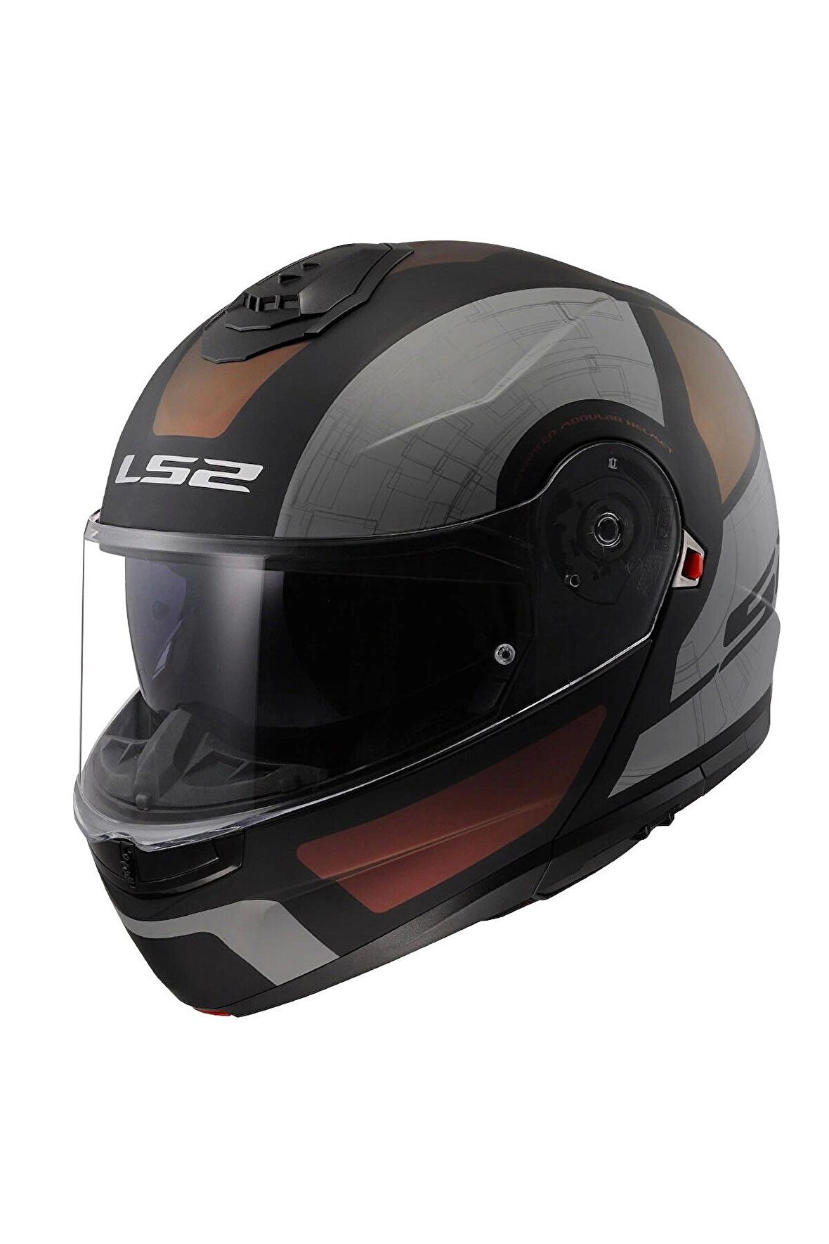 LS2 STROBE 2 ORION MAT SİYAH-MOR-MAVİ KASK
