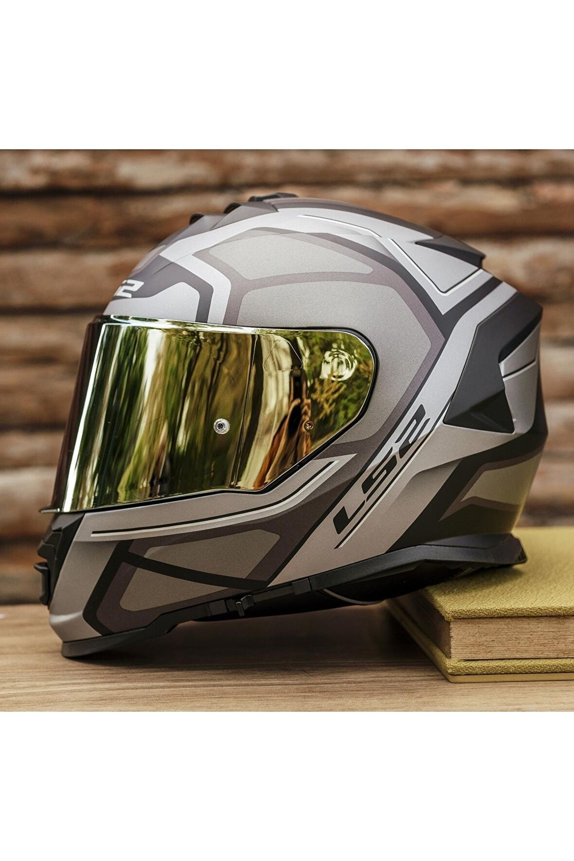 LS2 STORM 2 FASTER MAT TITANIUM KASK