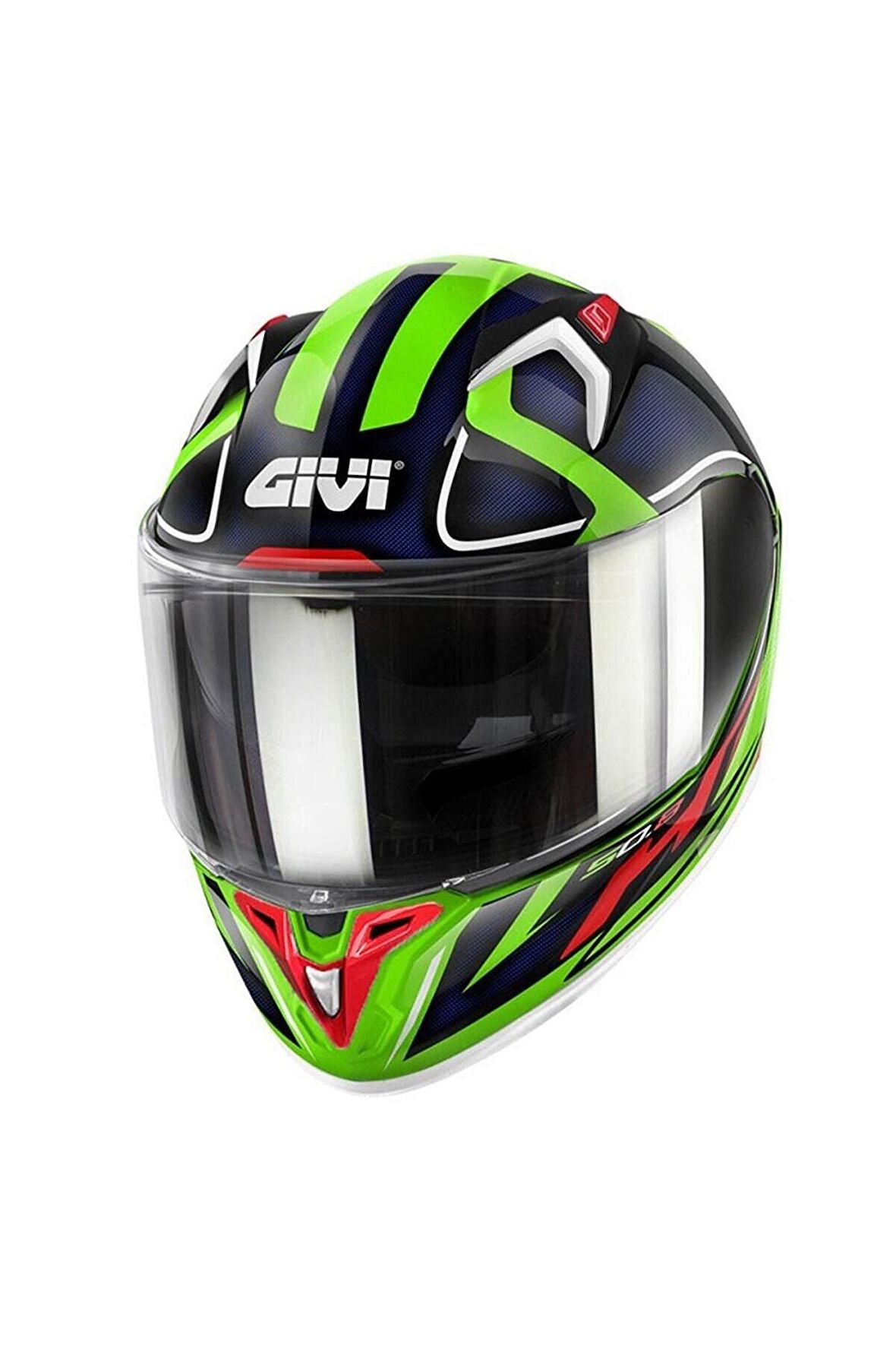 GIVI 50.8 RACER BEYAZ-YEŞİL-MAVİ KASK