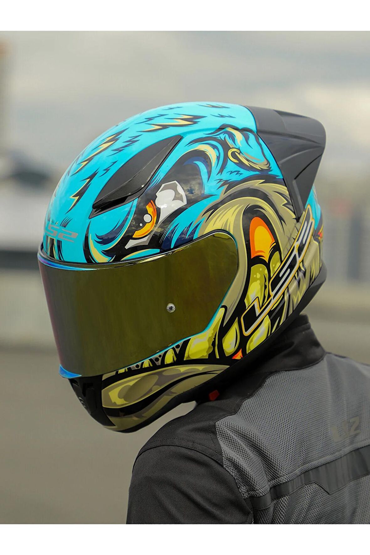 LS2RAPID 2 RACE NEO MAVİ-MOR KASK
