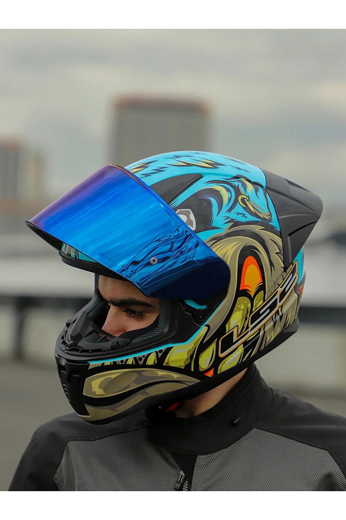 LS2 RAPID 2 RACE NEO MAVİ-MOR KASK