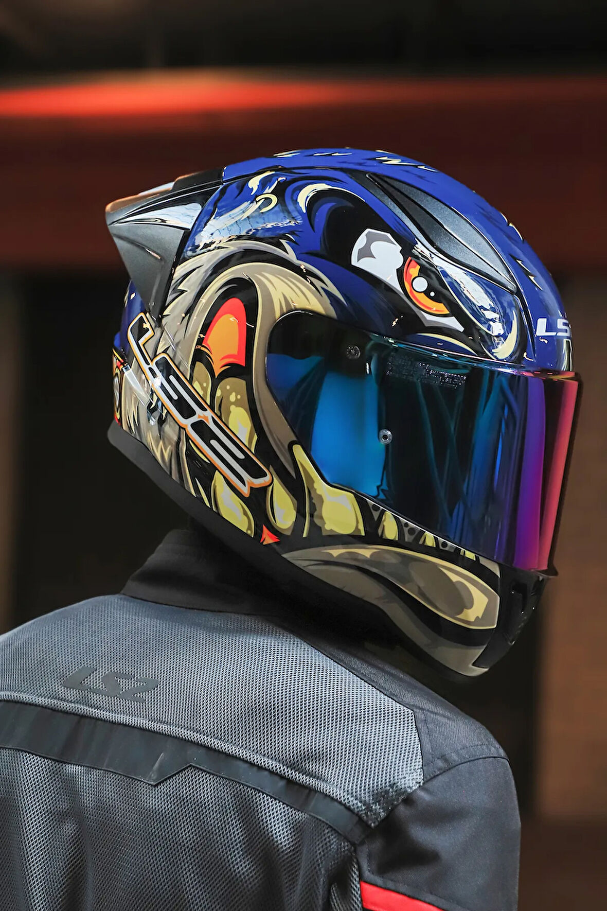 RAPID 2 SPOX MAVİ-GRİ KASK + SPOILER