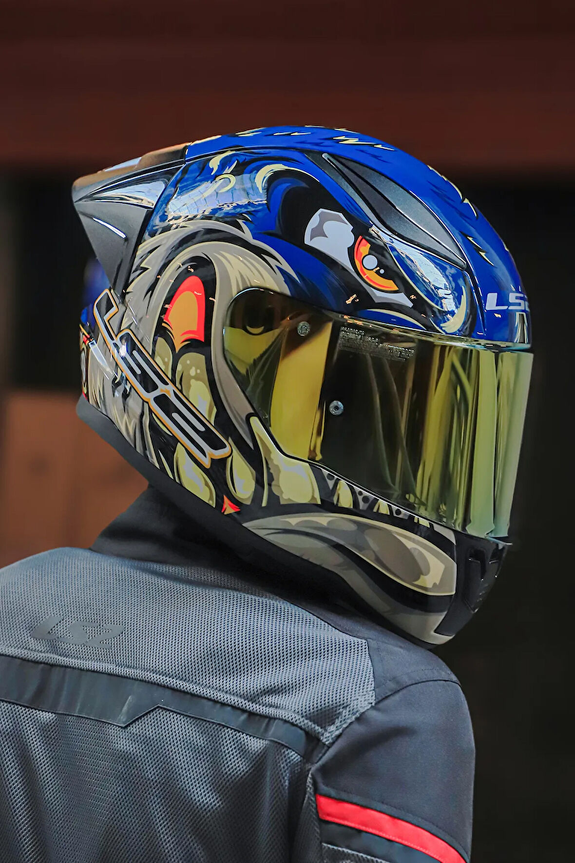 RAPID 2 SPOX MAVİ-GRİ KASK + SPOILER