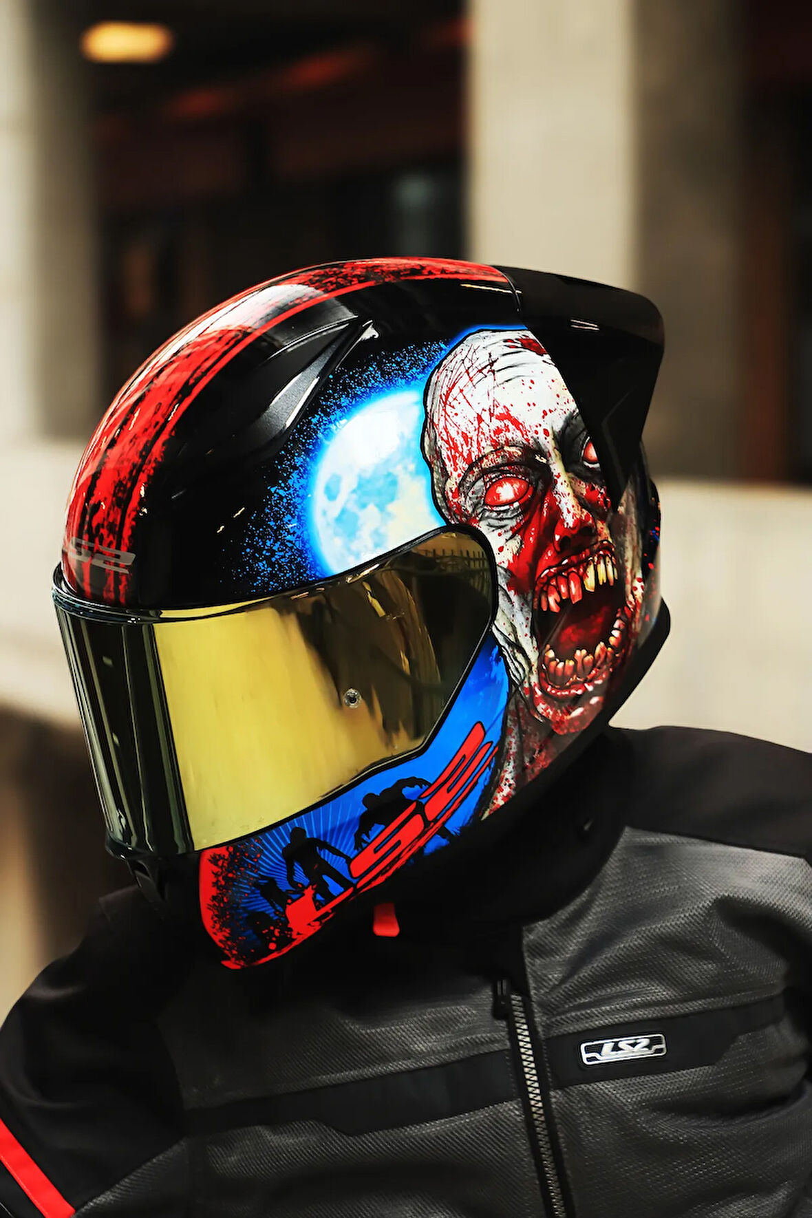 RAPID 2 RACE ZOMBIE SİYAH-KIRMIZI KASK