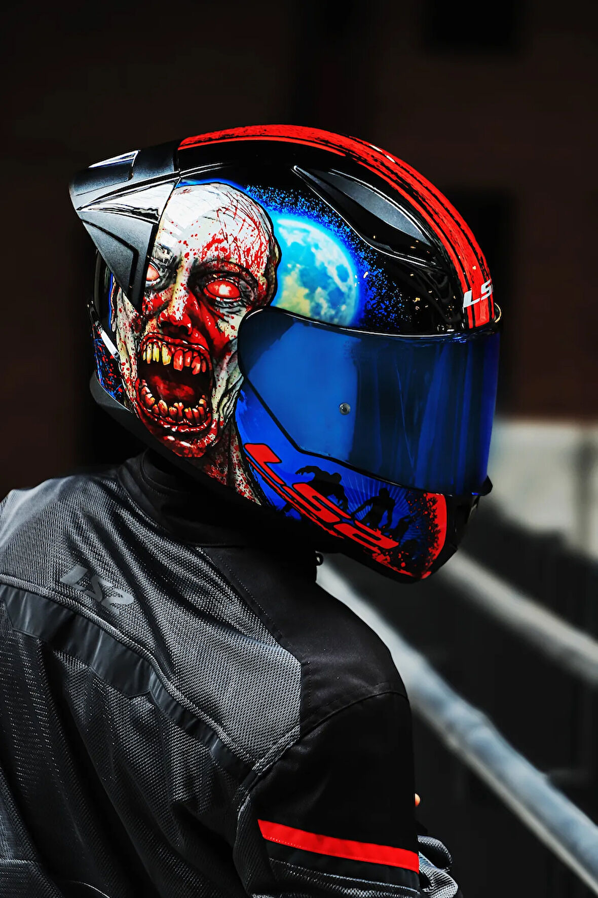 RAPID 2 RACE ZOMBIE SİYAH-KIRMIZI KASK