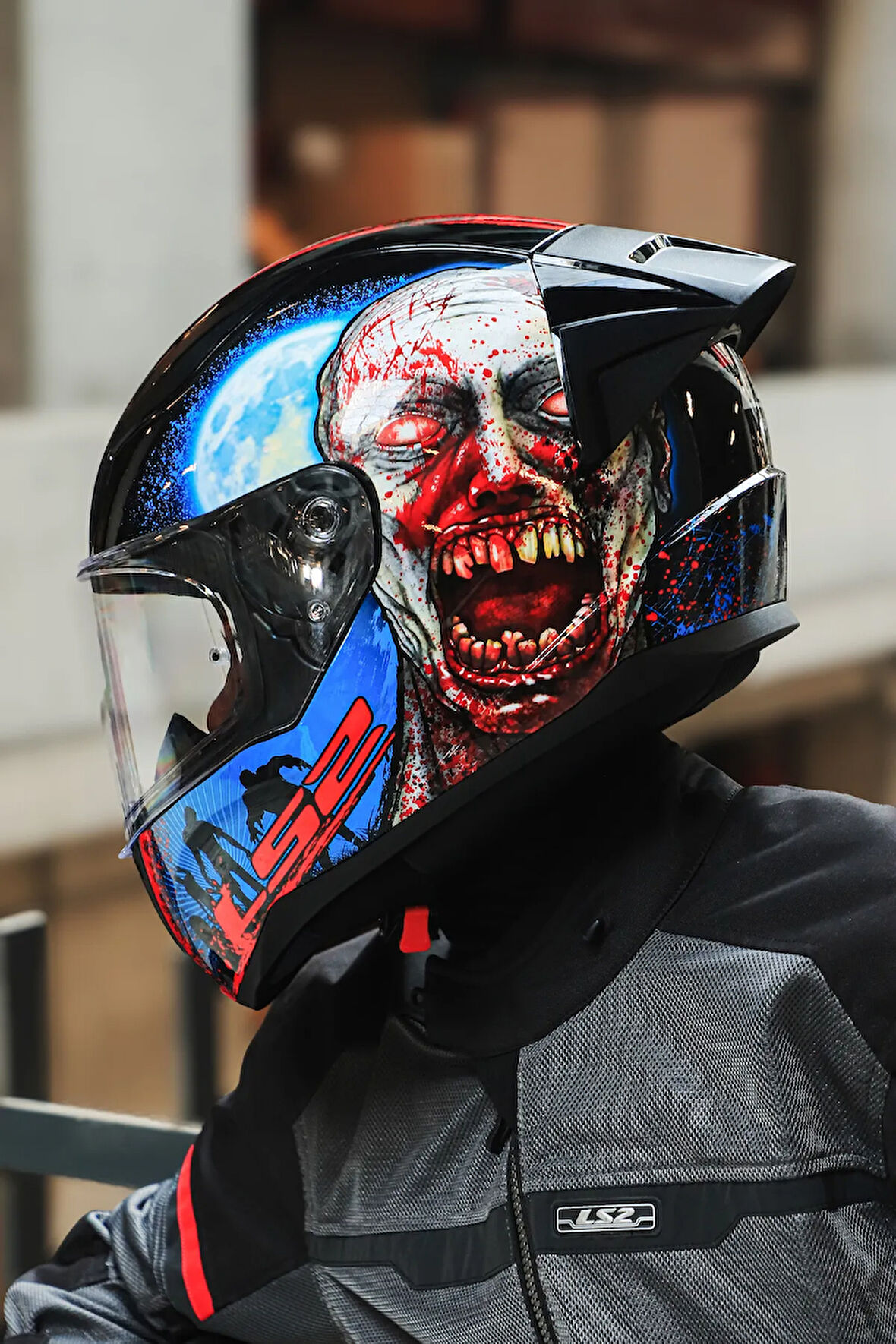 RAPID 2 RACE ZOMBIE SİYAH-KIRMIZI KASK