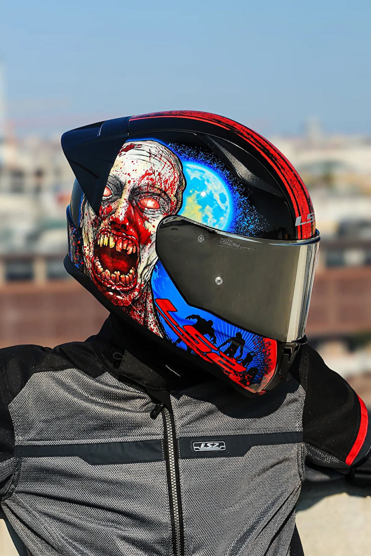 RAPID 2 RACE ZOMBIE SİYAH-KIRMIZI KASK