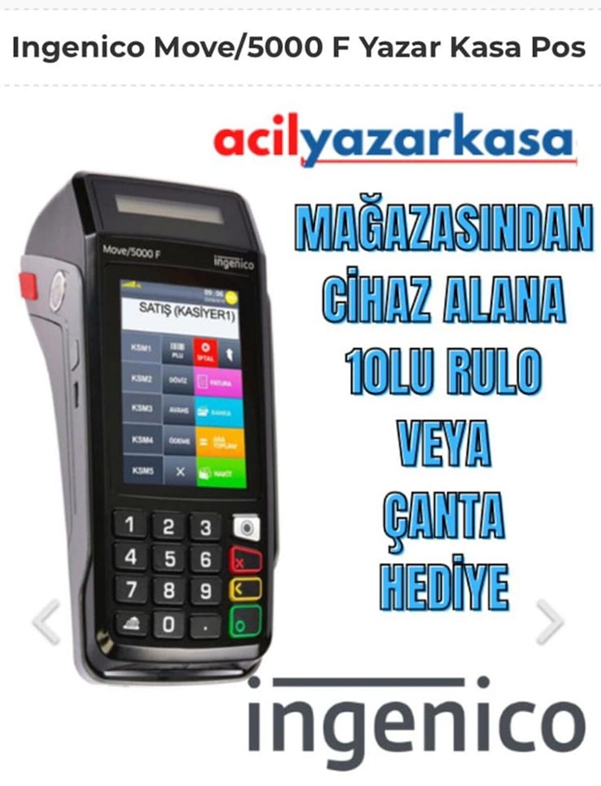 İngenico Move 5000F Mobil Yazar Kasa