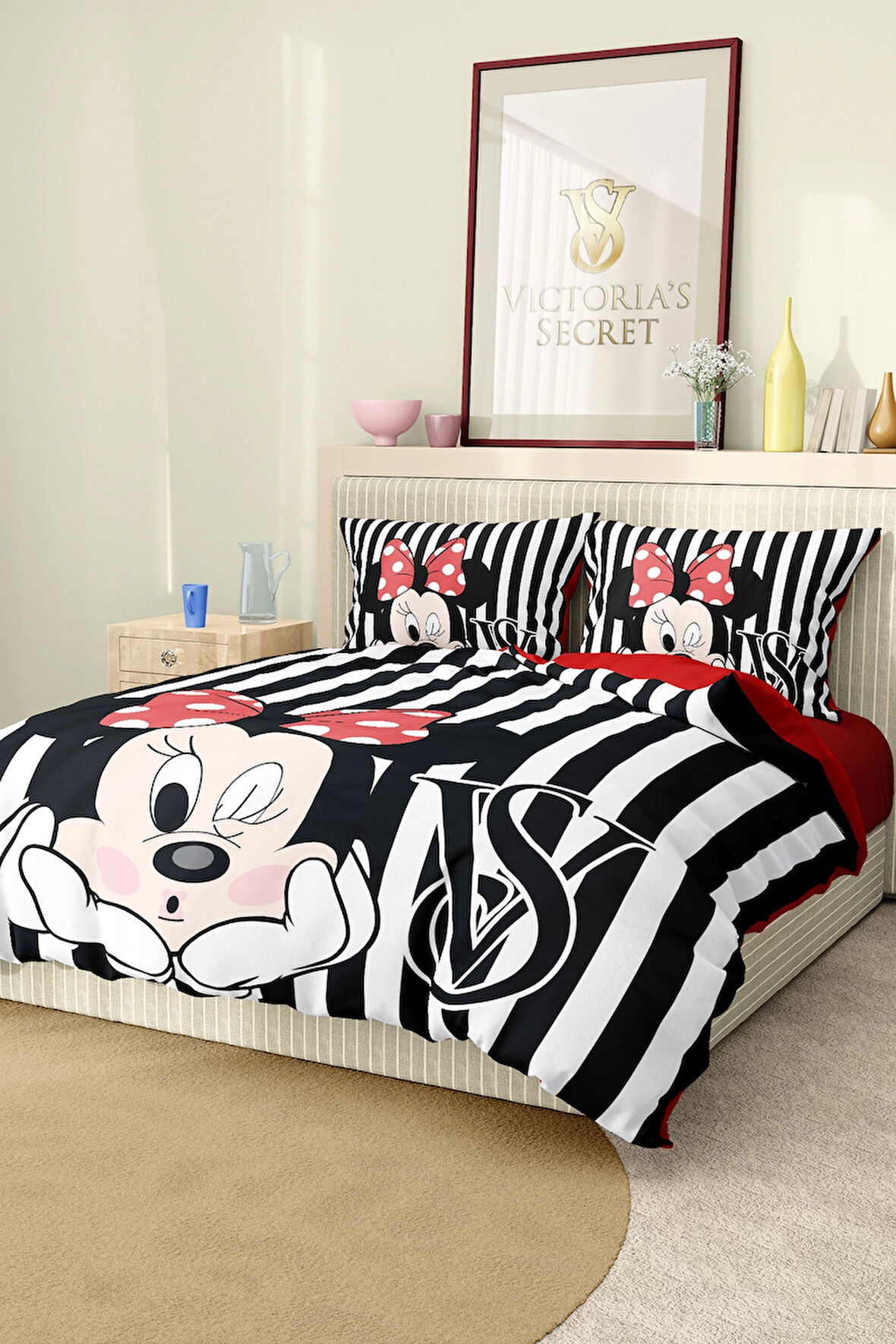 Marka Nevresim Takımı Çift Kişilik Pamuklu Saten Kumaş 6 Parça 3D Dijital Baskı Duvet Cover Set