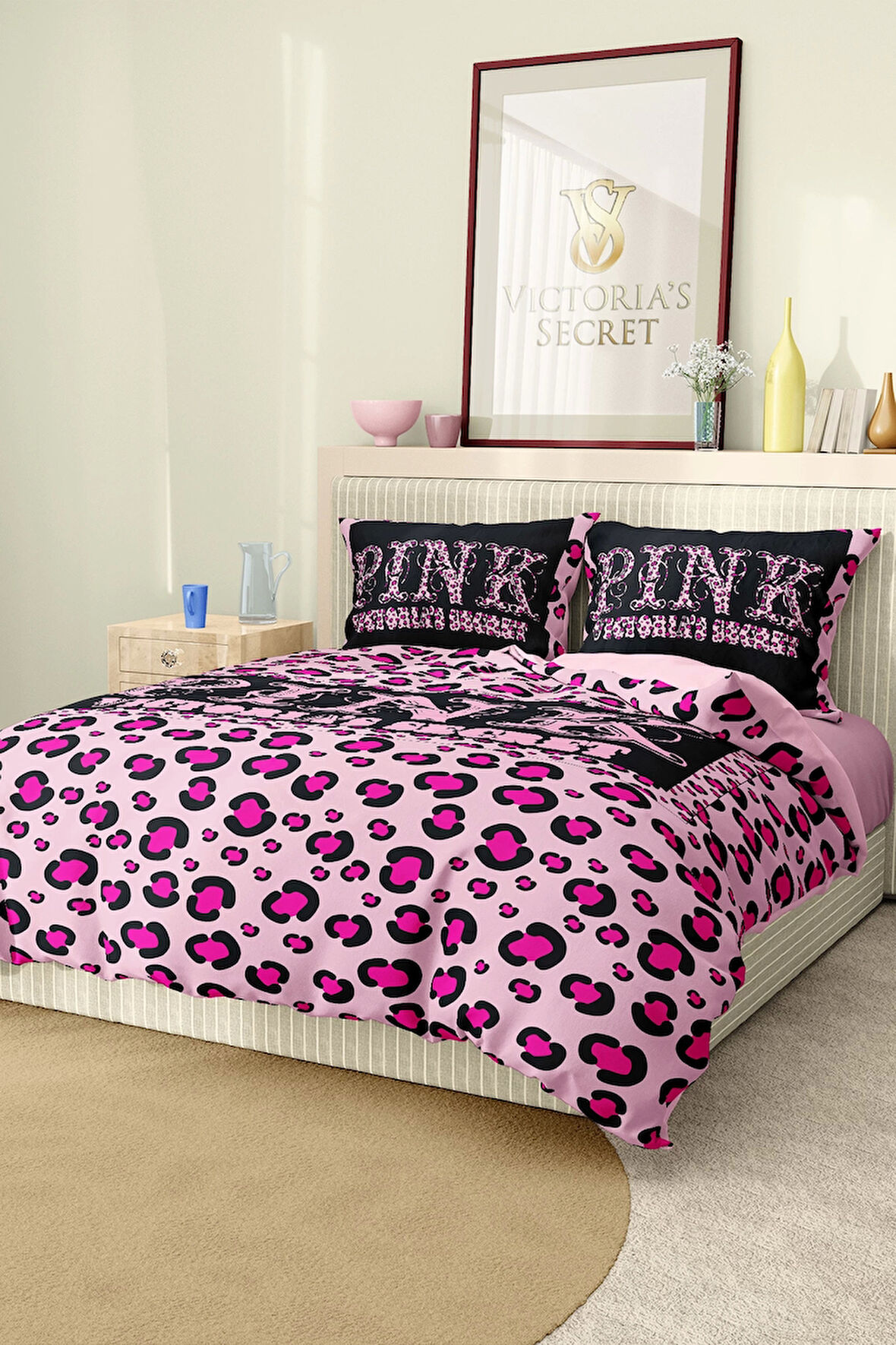 Marka Nevresim Takımı Çift Kişilik Pamuklu Saten Kumaş 6 Parça 3D Dijital Baskı Duvet Cover Set
