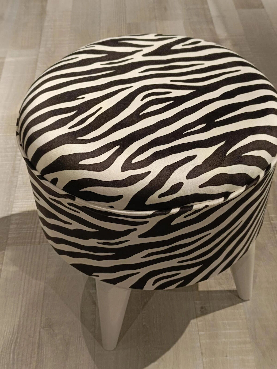 MERCAN MOBİLYA Leopar Desenli Puf Bench 43 cm