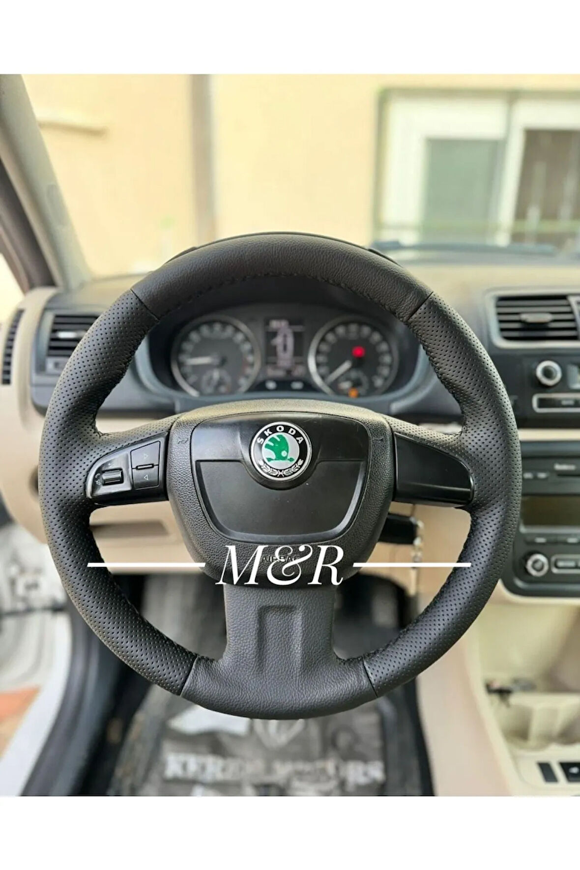 Skoda Fabia Kaplama Deri Direksiyon Kılıfı