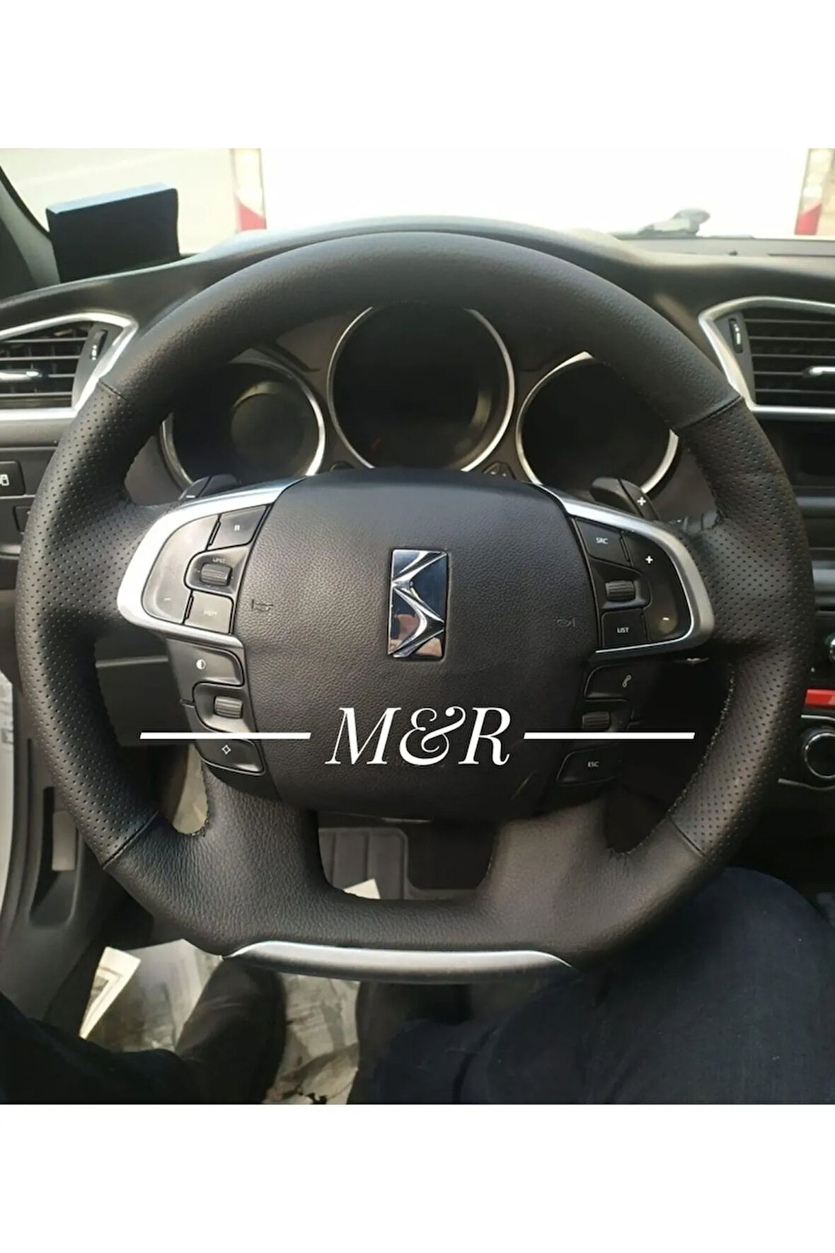 Citroen Ds Orijinal Çift Desen Spor Deri Direksiyon Kaplama